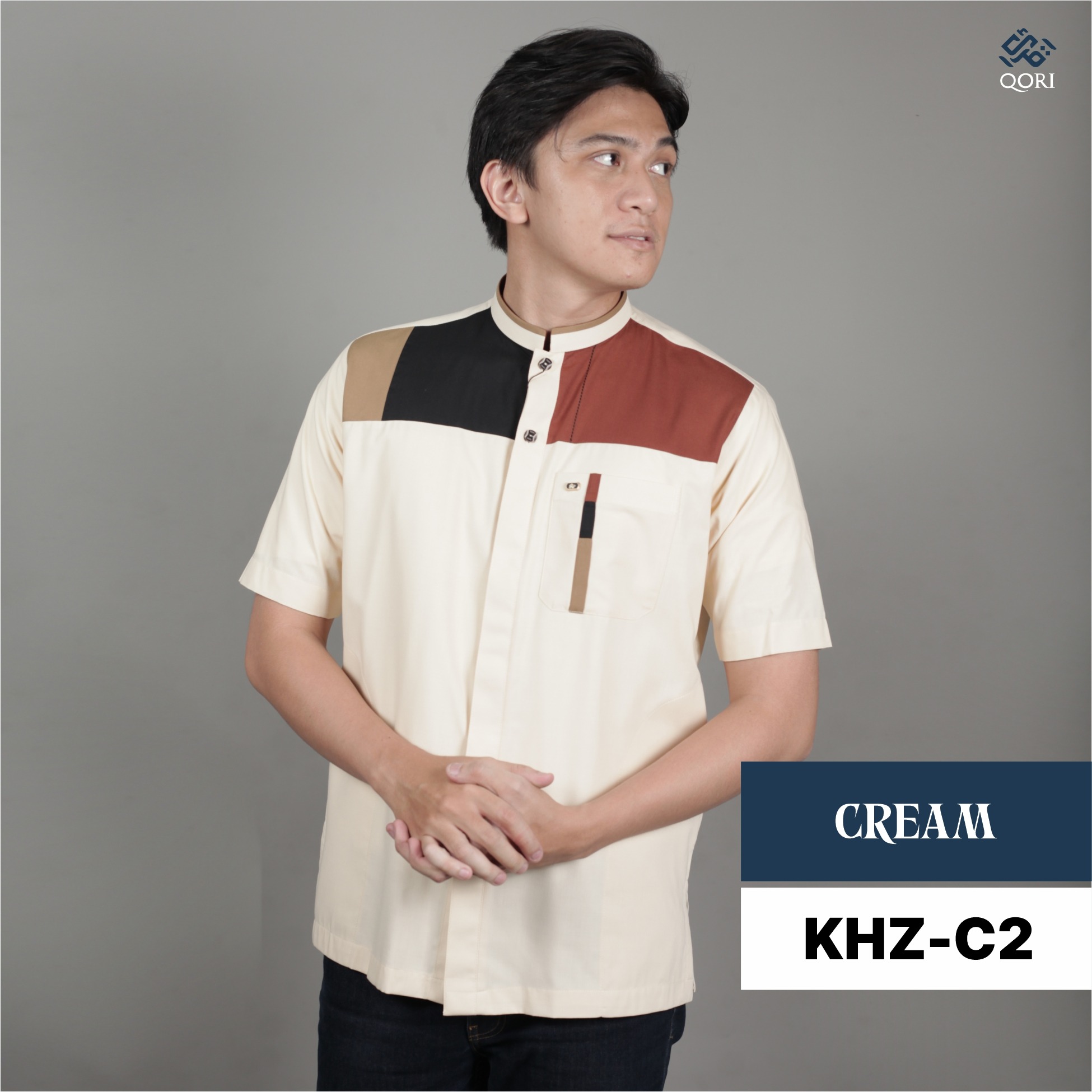Qori Apparel Baju Koko Casual Khuzaimah (Lengan Pendek) KHZ-1