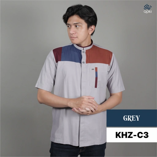 Image of Qori Apparel Baju Koko Casual Khuzaimah (Lengan Pendek) KHZ-1
