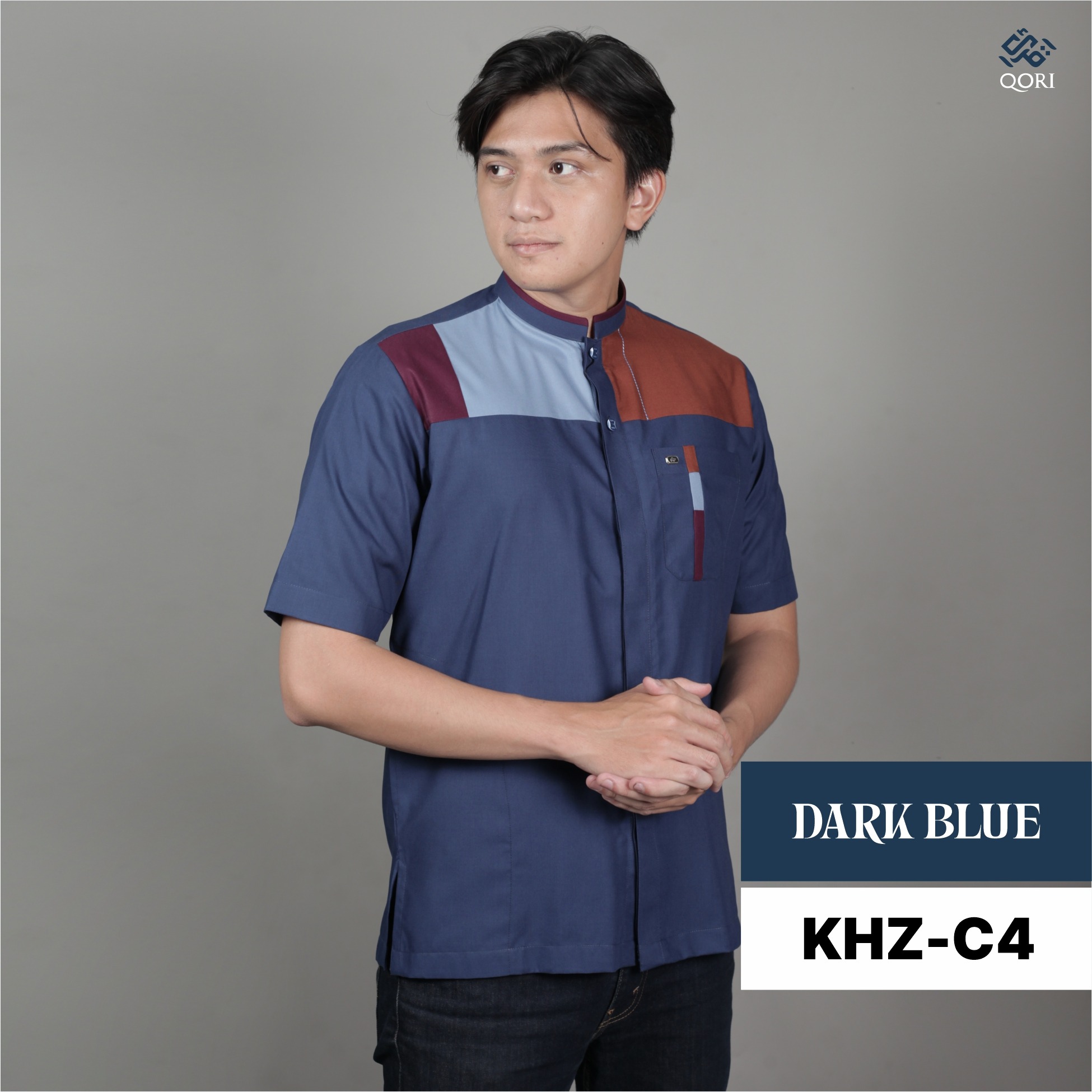 Qori Apparel Baju Koko Casual Khuzaimah (Lengan Pendek) KHZ-1