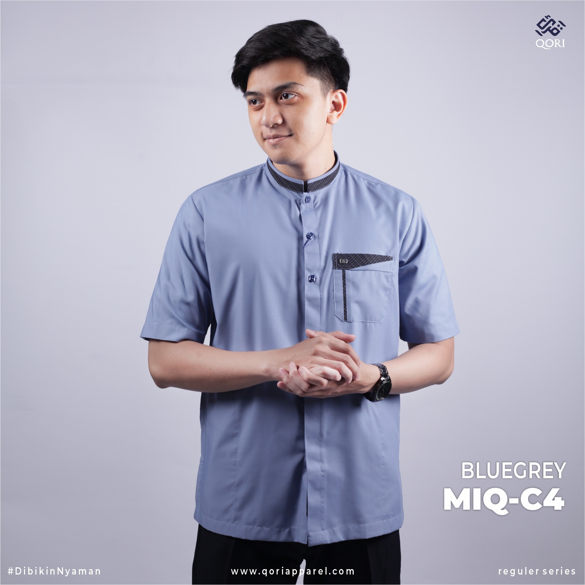 Qori Apparel Reguler Miqdad Bin Al-Aswad Kemeja Koko Lengan Pendek MIQ-1