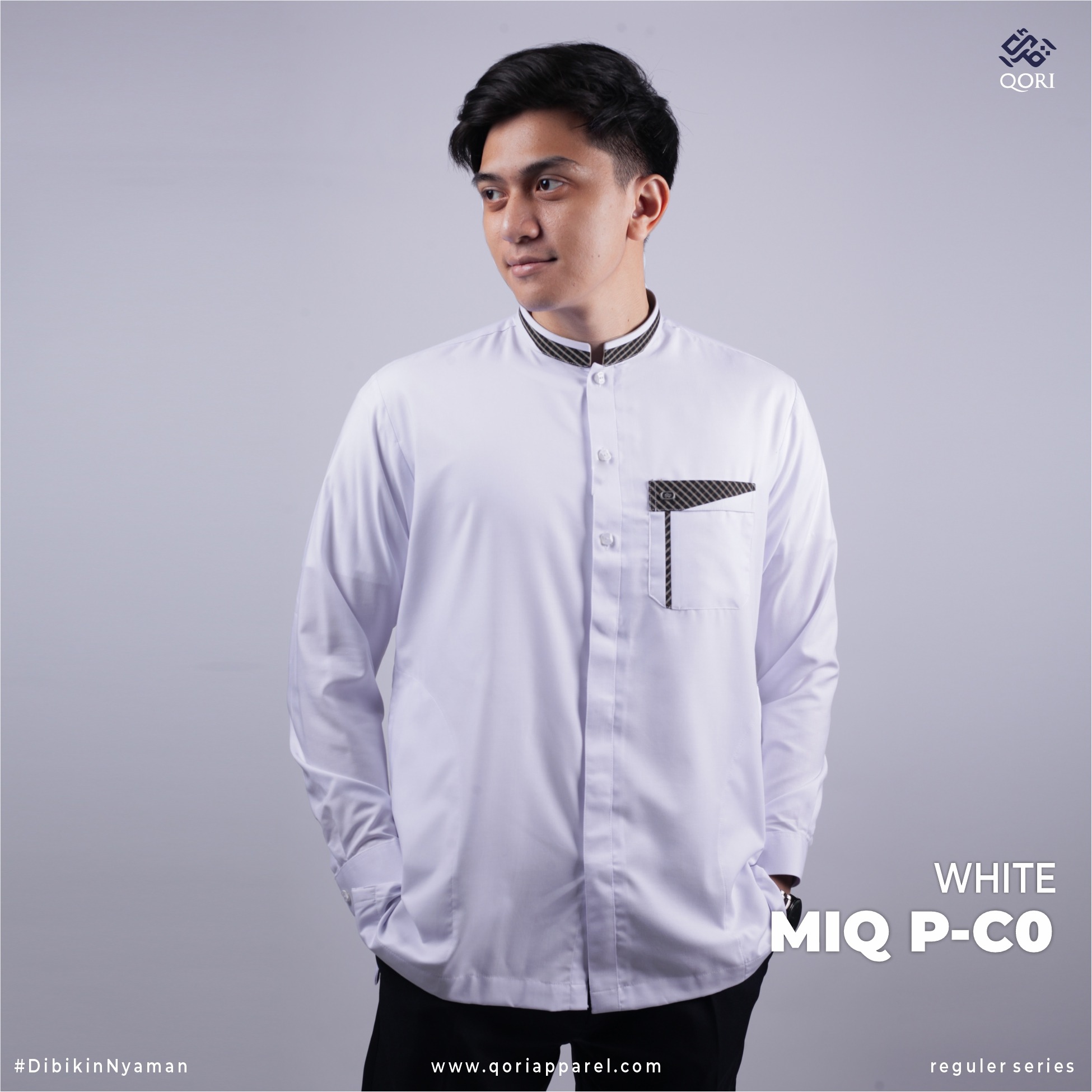 Qori Apparel Reguler Miqdad Bin Al-Aswad Kemeja Koko Lengan Panjang MIQ-2