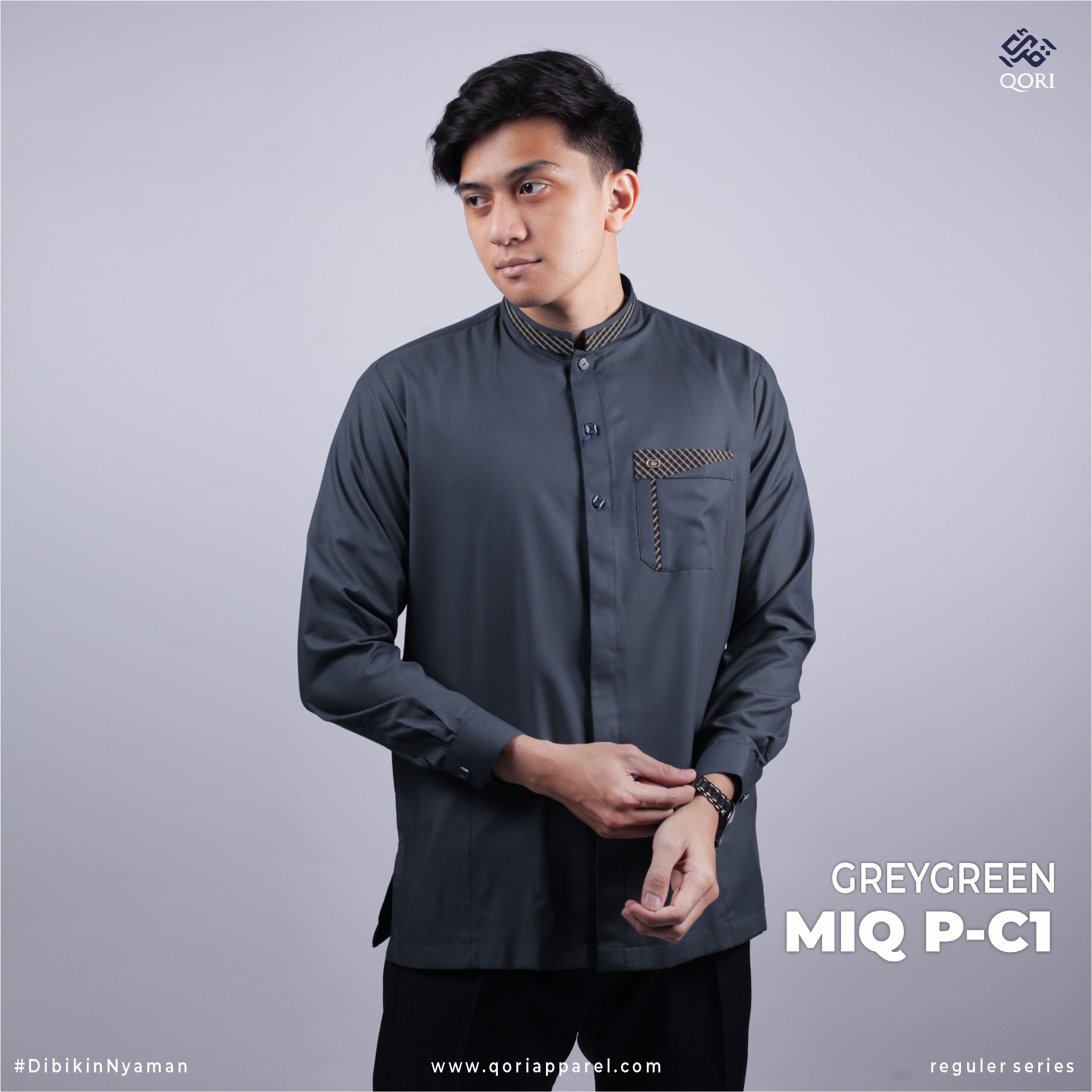 Qori Apparel Reguler Miqdad Bin Al-Aswad Kemeja Koko Lengan Panjang MIQ-2