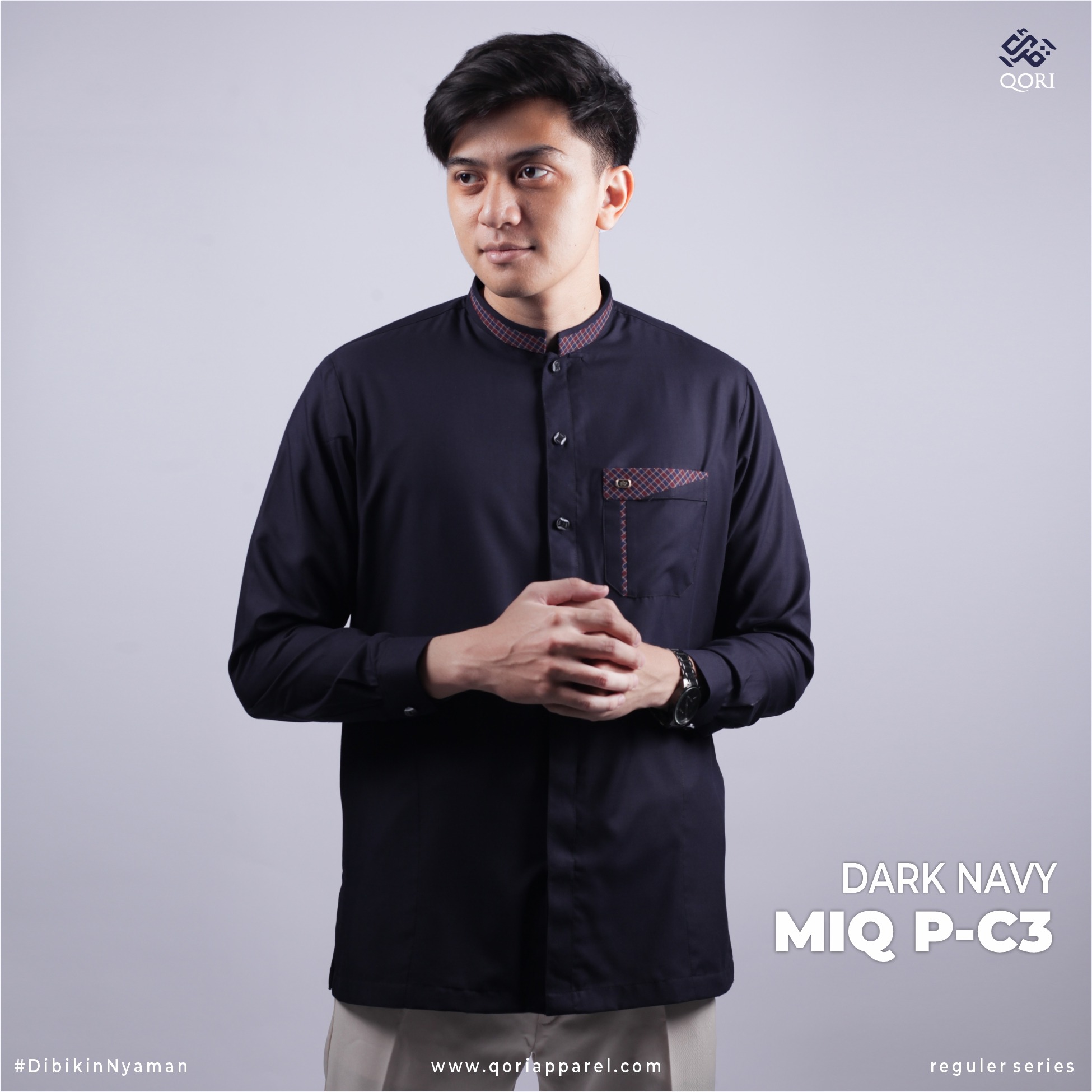 Qori Apparel Reguler Miqdad Bin Al-Aswad Kemeja Koko Lengan Panjang MIQ-2
