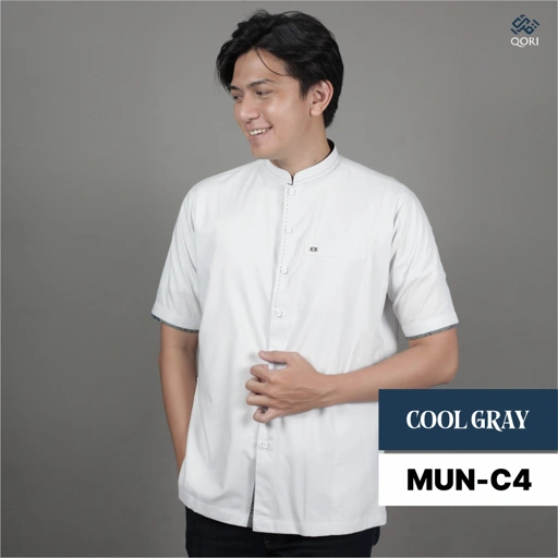 Image of Qori Apparel Reguler Baju Koko Casual Mundzir bin Amr (Lengan Pendek) MUN-1