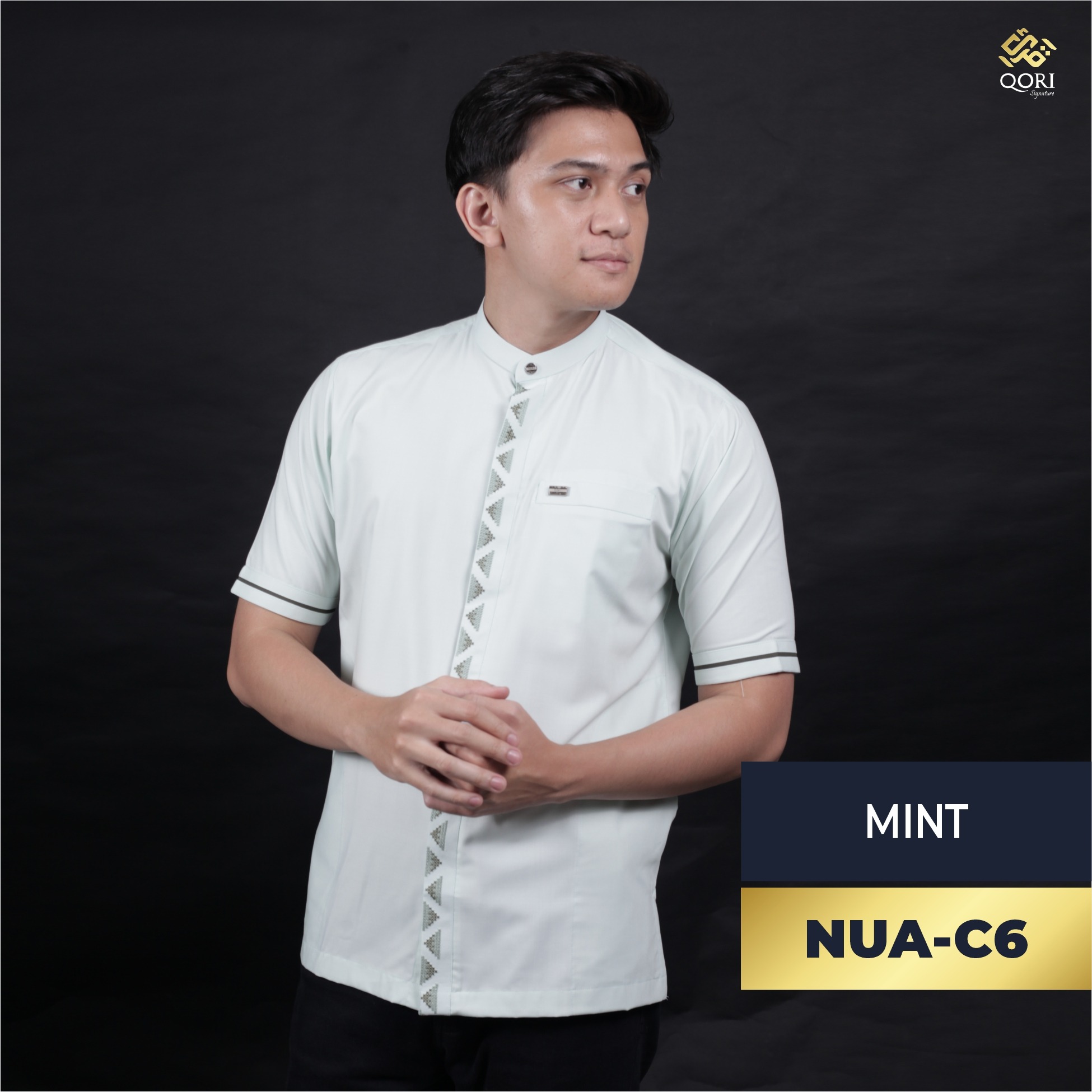 Qori Apparel Signature Nu'aim bin Mas'ud Baju Koko Casual (Lengan Pendek) NUA-1