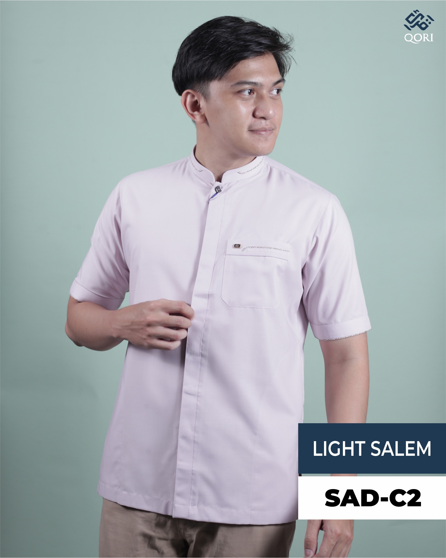 Qori Apparel Reguler Casual Sa’ad bin Mu’adz Kemeja Koko Lengan Pendek SAD-1