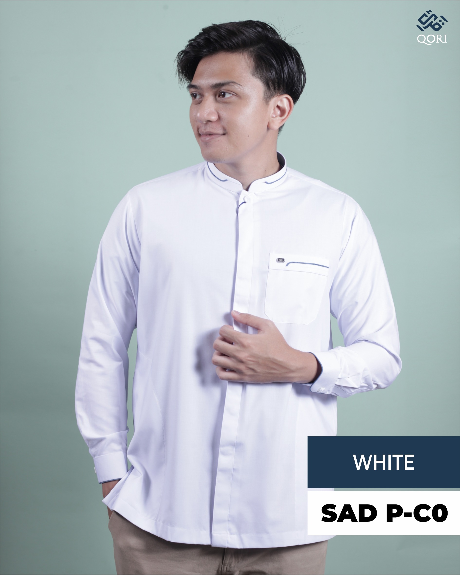 Qori Apparel Reguler Casual Sa’ad bin Mu’adz Kemeja Koko Lengan Panjang SAD-2