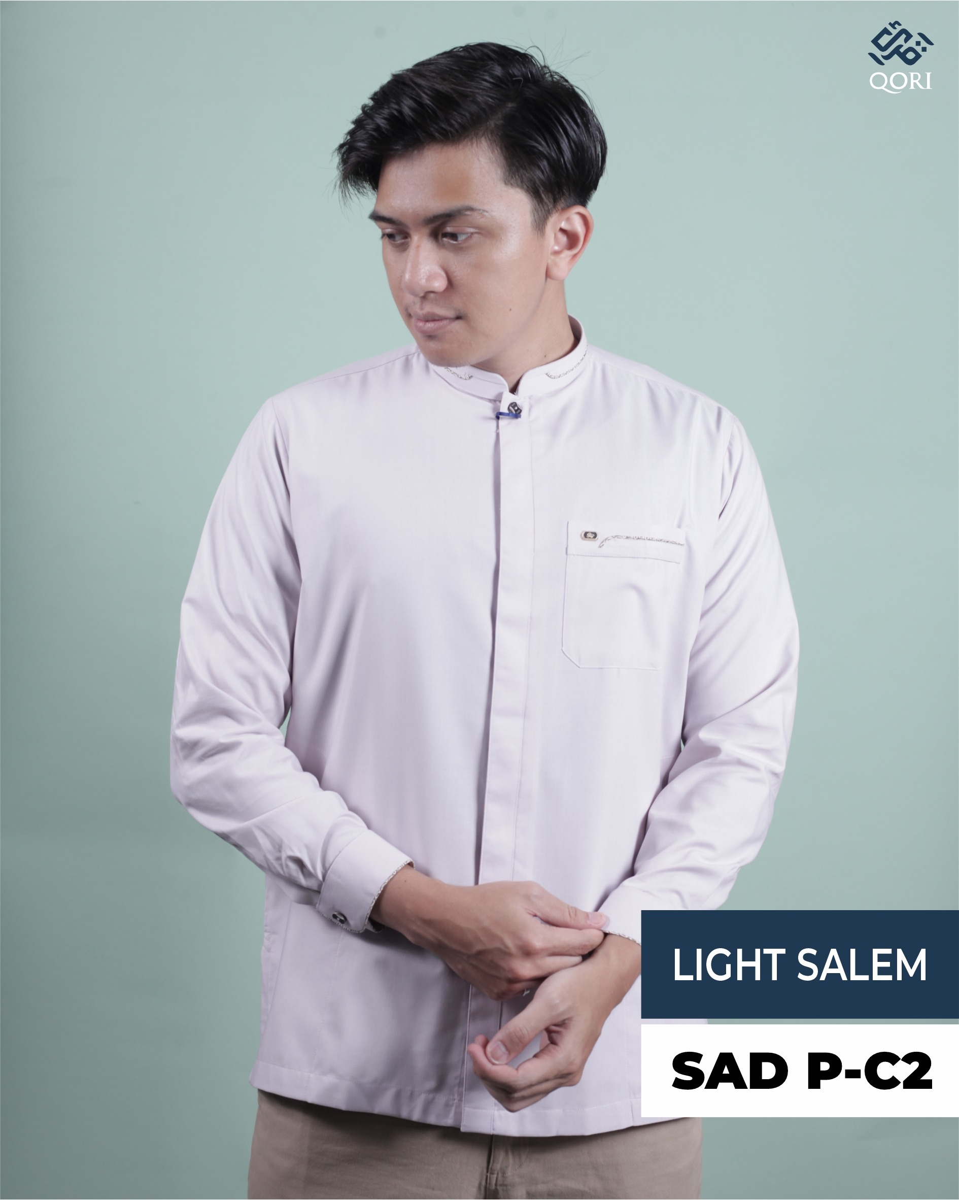 Qori Apparel Reguler Casual Sa’ad bin Mu’adz Kemeja Koko Lengan Panjang SAD-2
