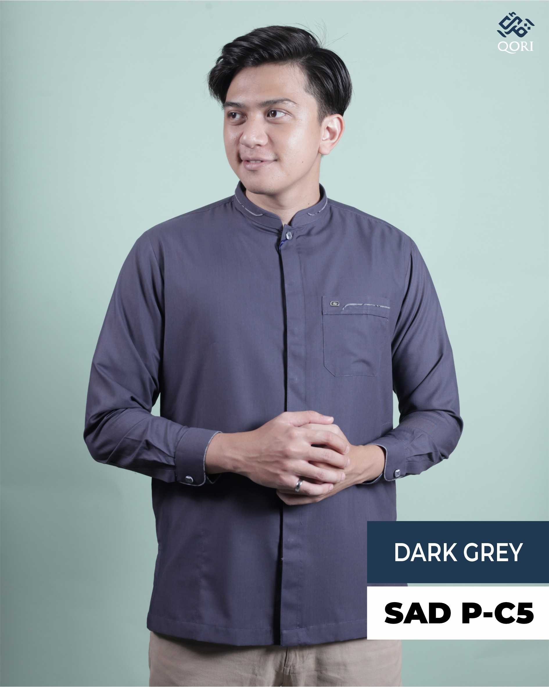 Qori Apparel Reguler Casual Sa’ad bin Mu’adz Kemeja Koko Lengan Panjang SAD-2