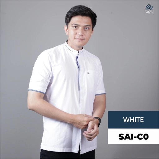 Image of Qori Apparel Reguler Baju Koko Casual Abu Said Al Khudri (Lengan Pendek) SAI-1