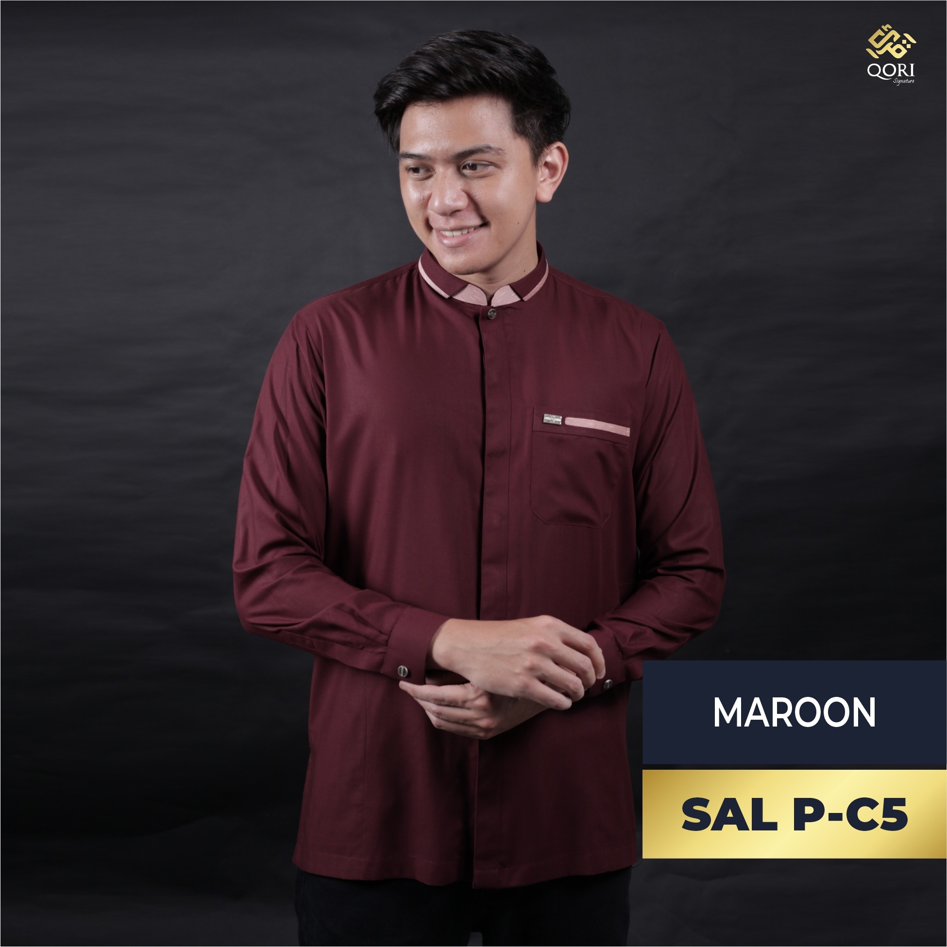 Qori Apparel Signature Salim Maula Kemeja Koko Lengan Panjang SAL-2