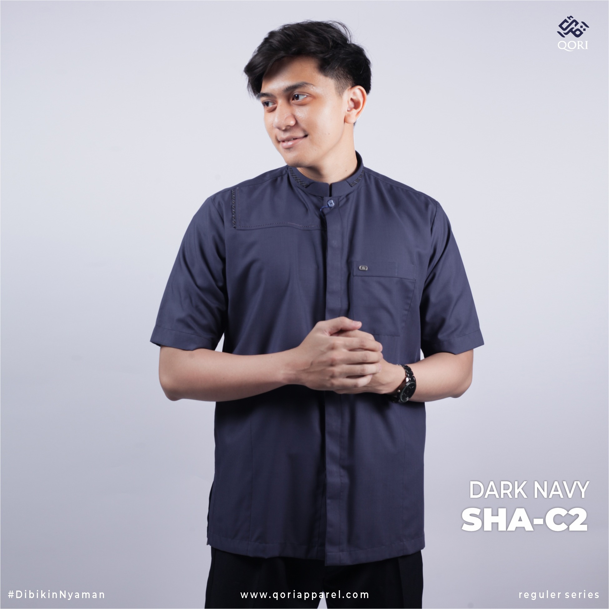 Qori Apparel Reguler Shafwan Bin Umayyah Kemeja Koko Lengan Pendek SHA-1
