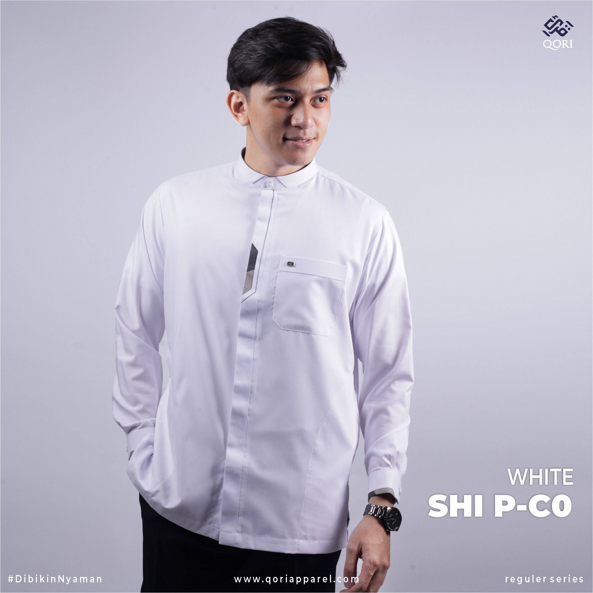 Qori Apparel Ashim Bin Tsabit Reguler Kemeja Koko Lengan Panjang SHI-2