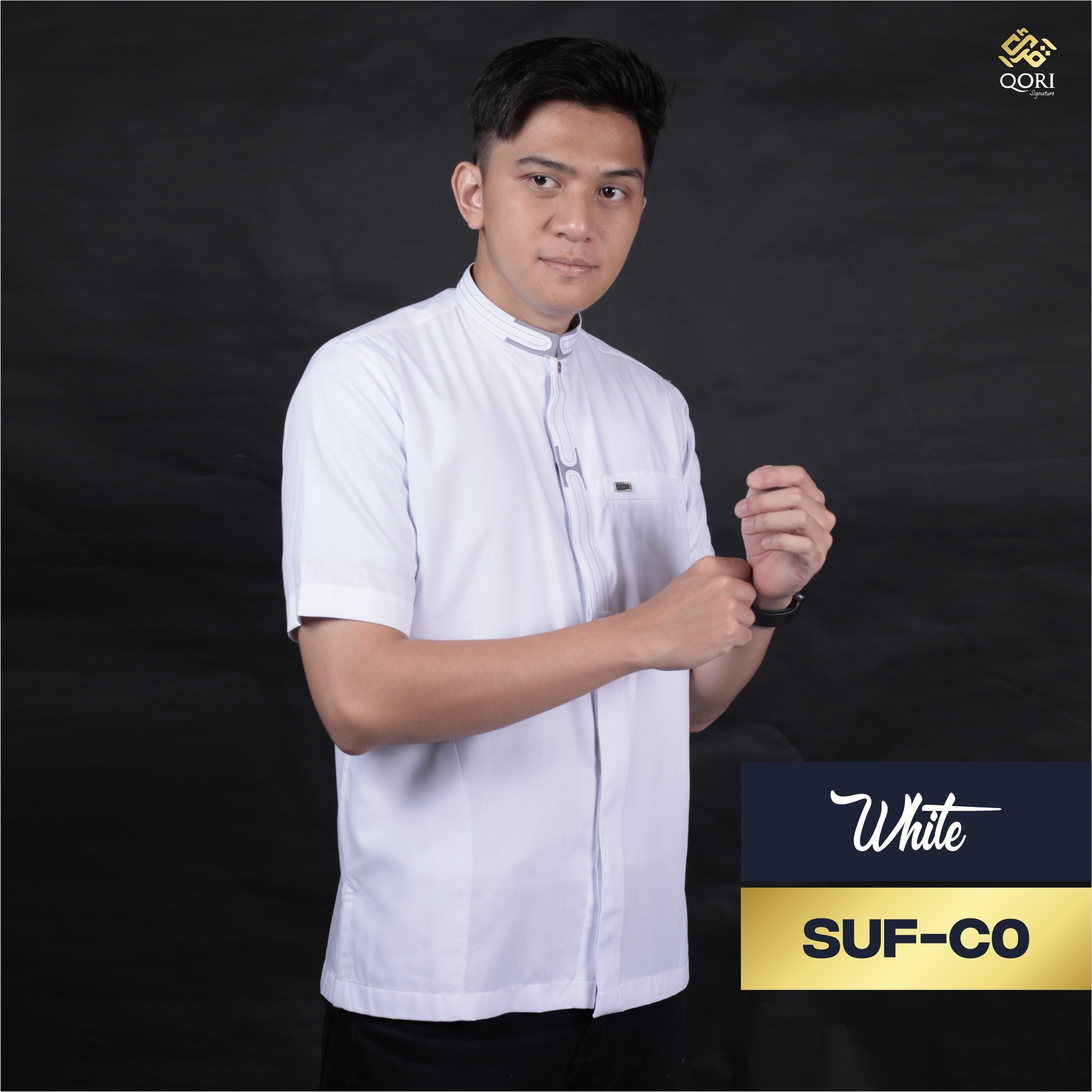 Qori Apparel Signature Baju Koko Casual Abu Sufyan Al Harits Lengan Pendek SUF-1