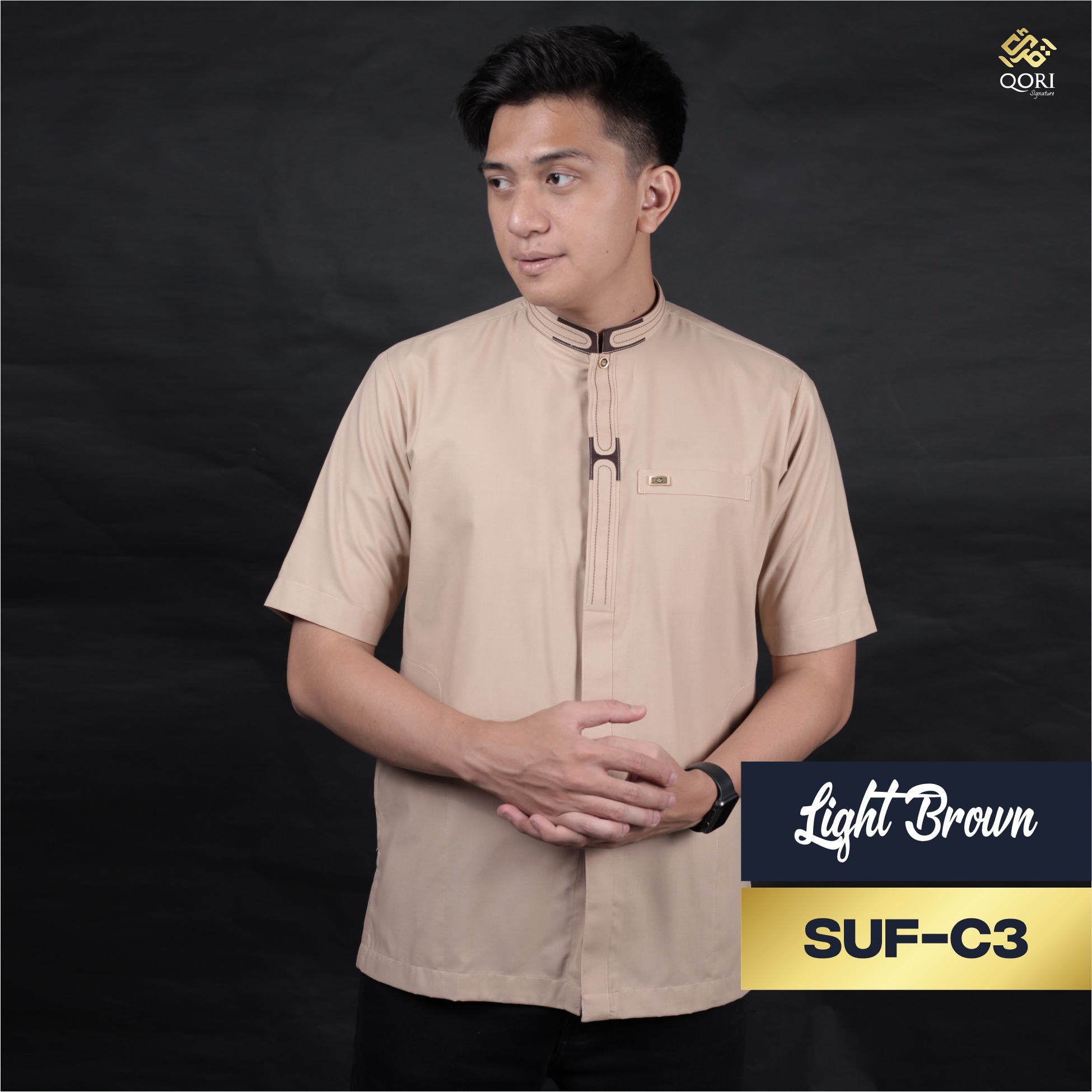 Qori Apparel Signature Baju Koko Casual Abu Sufyan Al Harits Lengan Pendek SUF-1