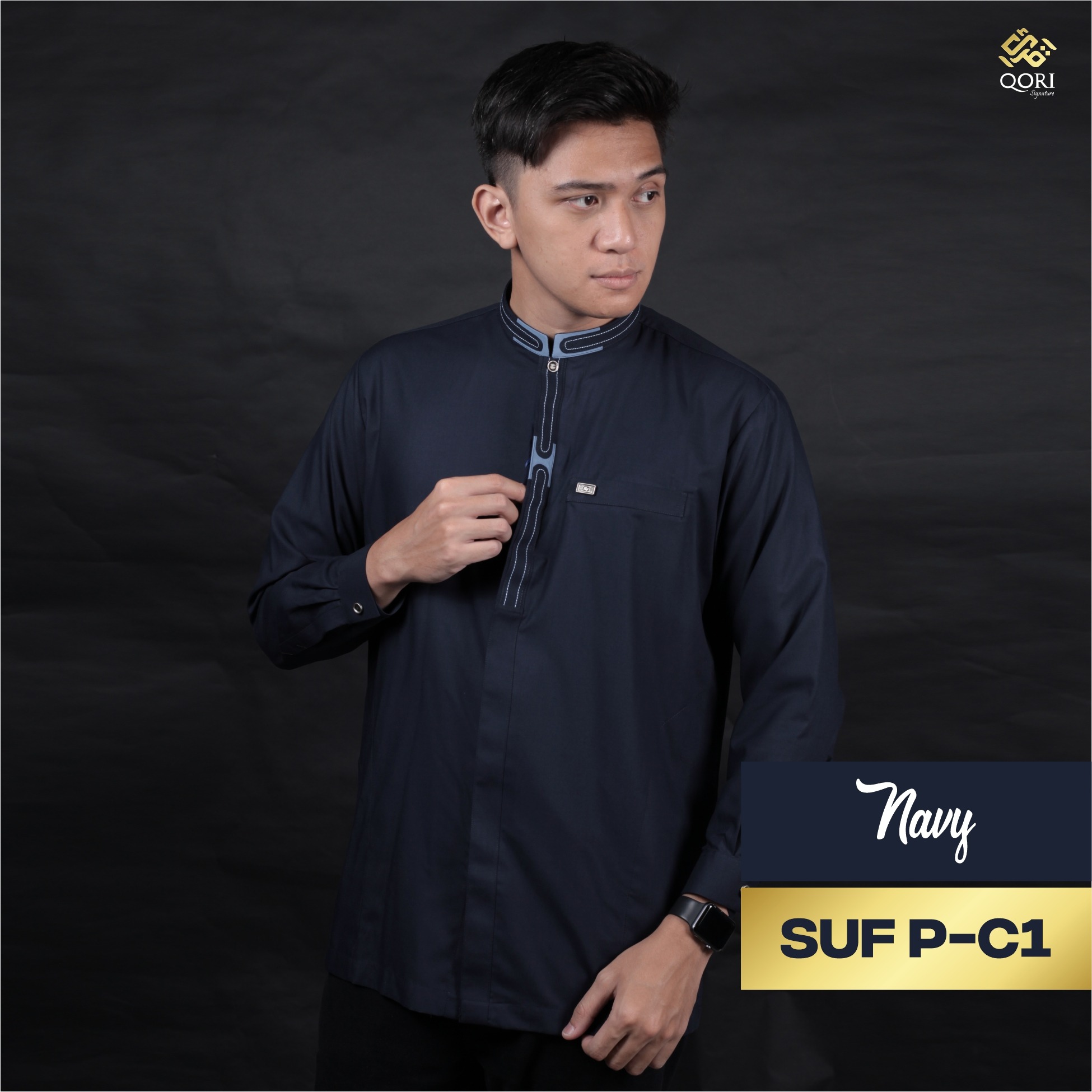 Qori Apparel Signature Baju Koko Casual Abu Sufyan Al Harits (Lengan Panjang) SUF-2