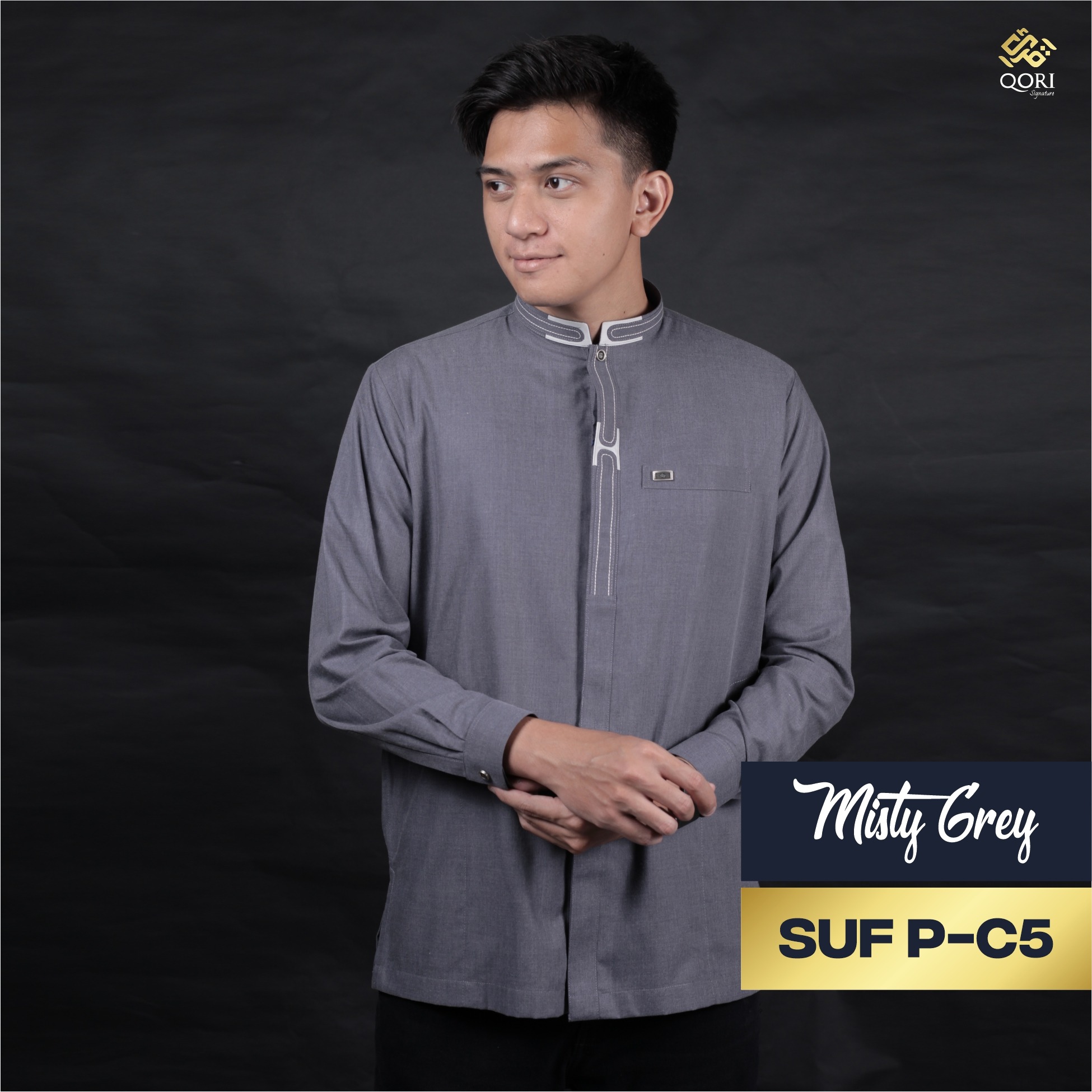 Qori Apparel Signature Baju Koko Casual Abu Sufyan Al Harits (Lengan Panjang) SUF-2