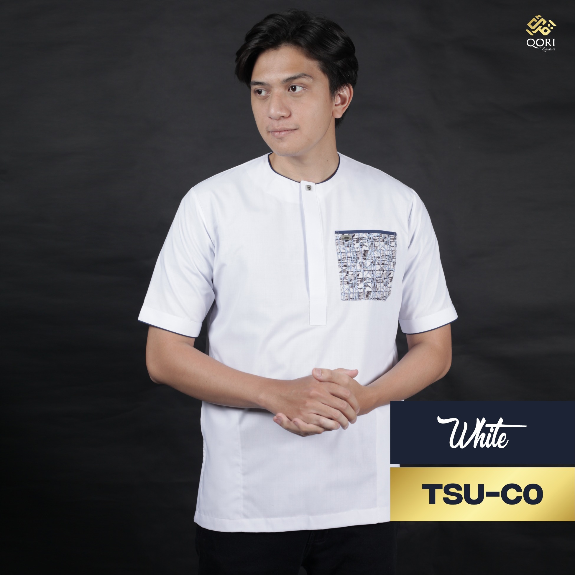 Qori Apparel Signature Tsumamah Kemeja Koko Lengan Pendek TSU-1
