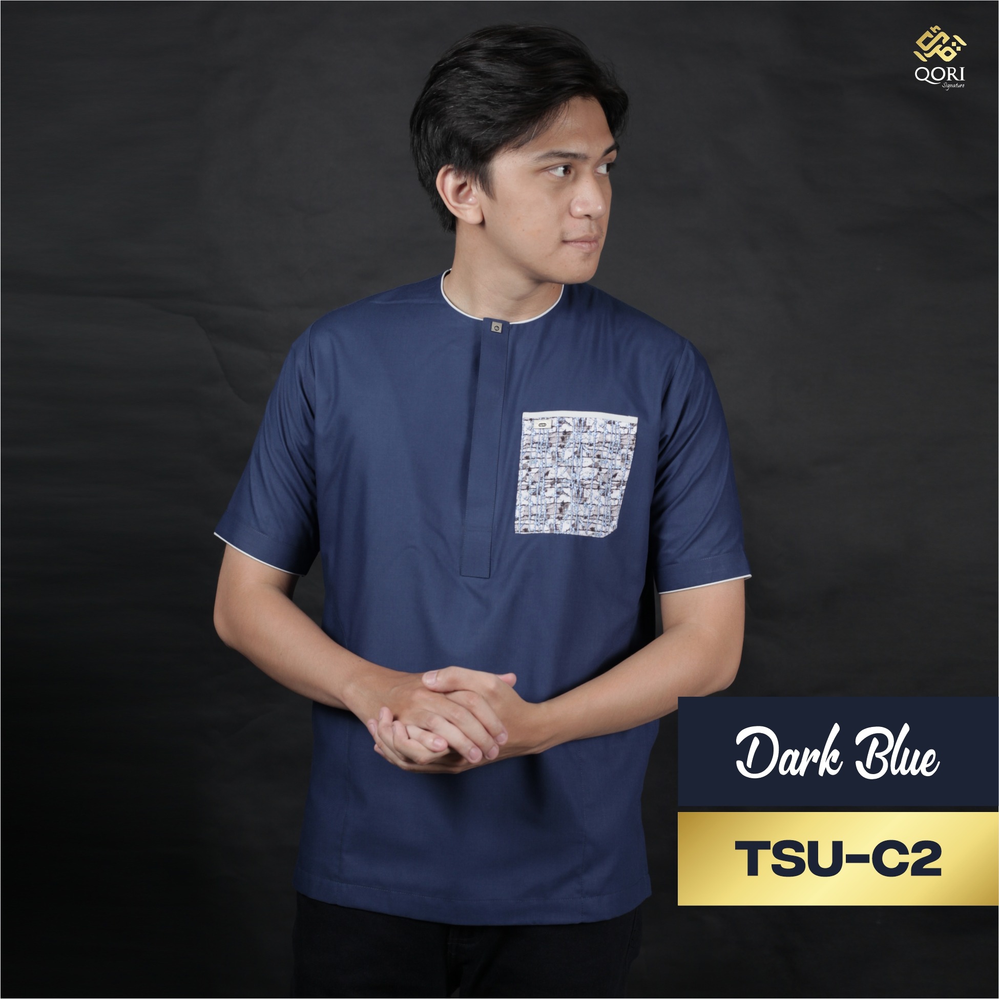 Qori Apparel Signature Tsumamah Kemeja Koko Lengan Pendek TSU-1