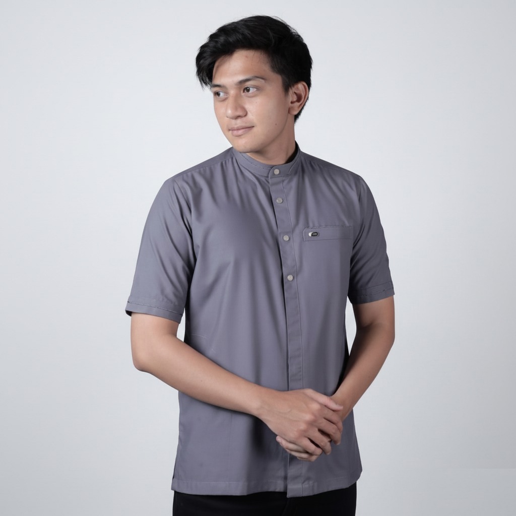 Qori Apparel Signature Ubadah Kemeja Koko Lengan Pendek UBA-1