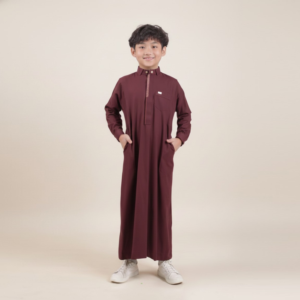 Qori Apparel Jubah Gamis Uwais Al Qarni Lengan Manset UGA-2