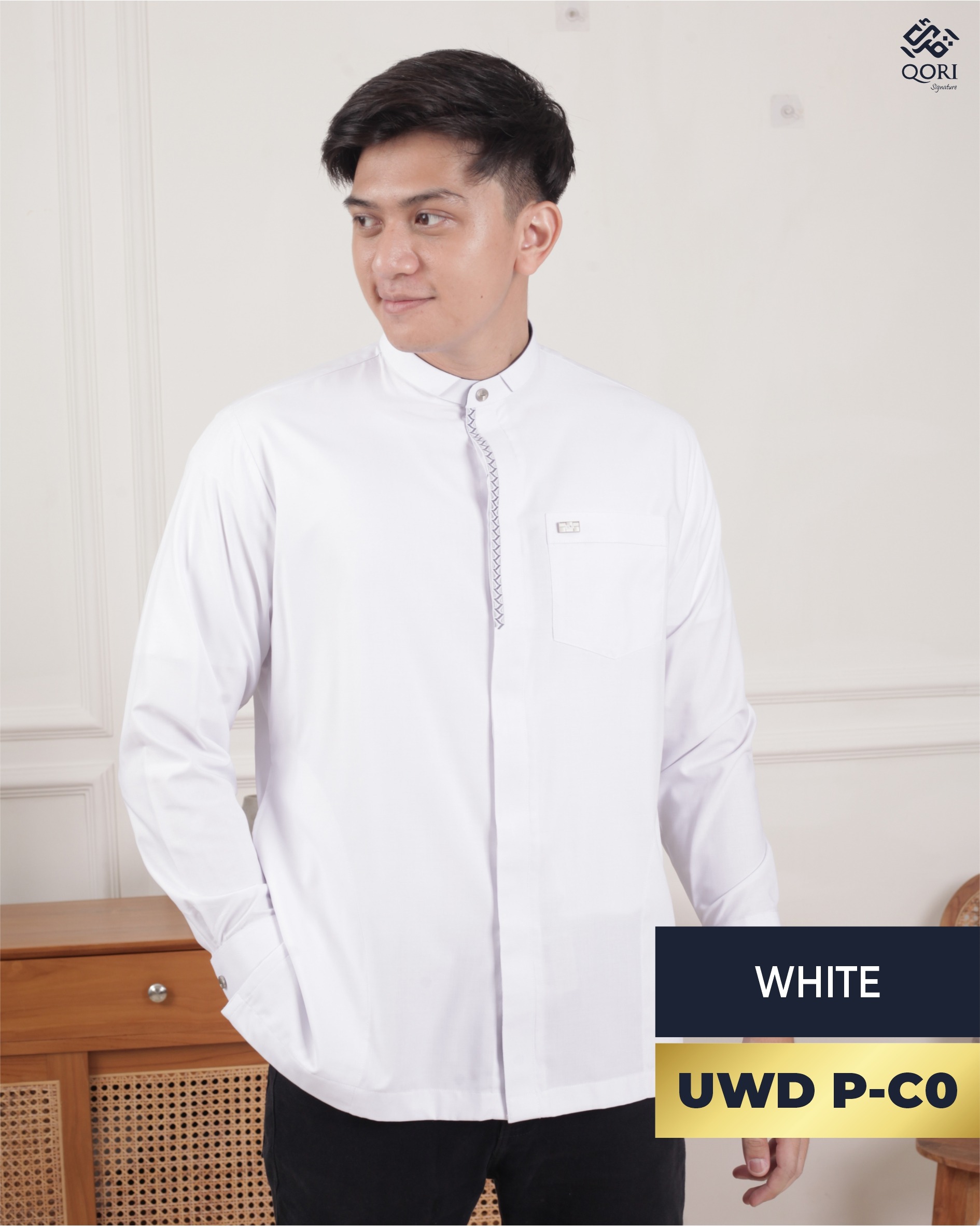 Qori Apparel Signature Uwais Al Qarni Baju Koko Casual (Lengan Panjang) UWD-2