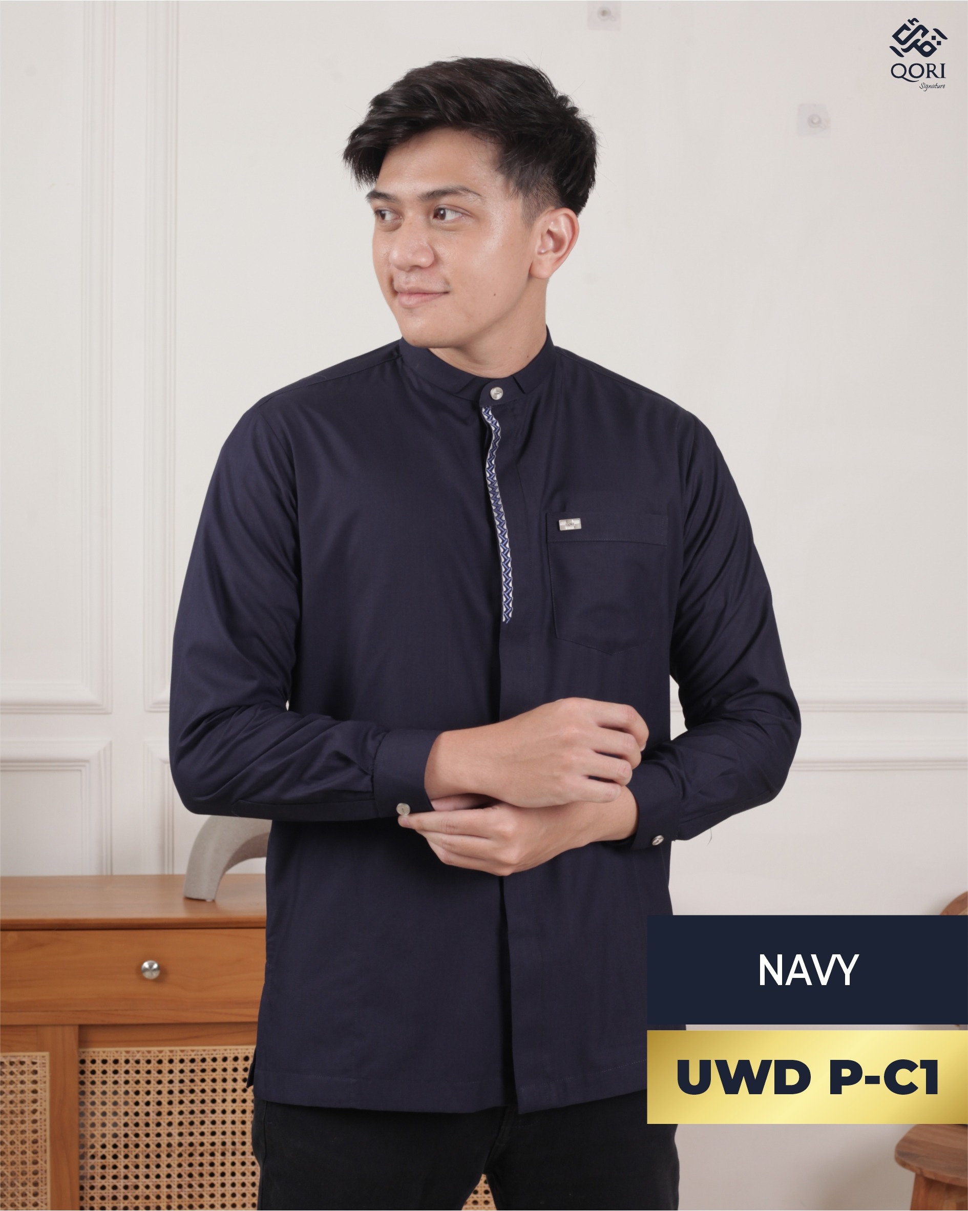 Qori Apparel Signature Uwais Al Qarni Baju Koko Casual (Lengan Panjang) UWD-2