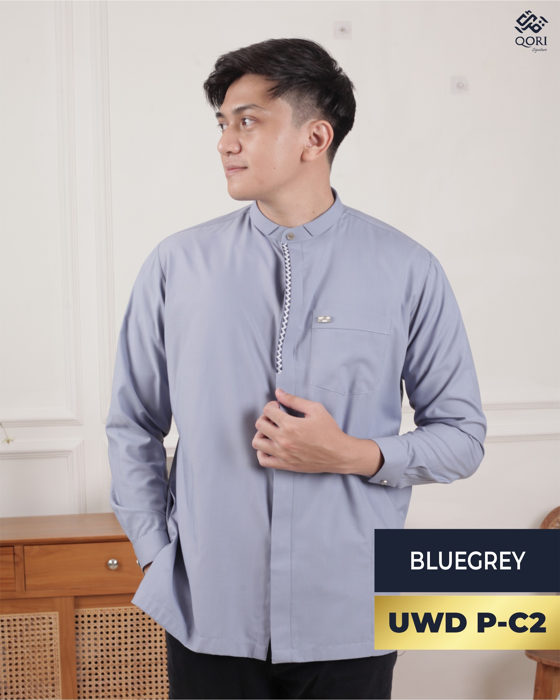 Qori Apparel Signature Uwais Al Qarni Baju Koko Casual (Lengan Panjang) UWD-2