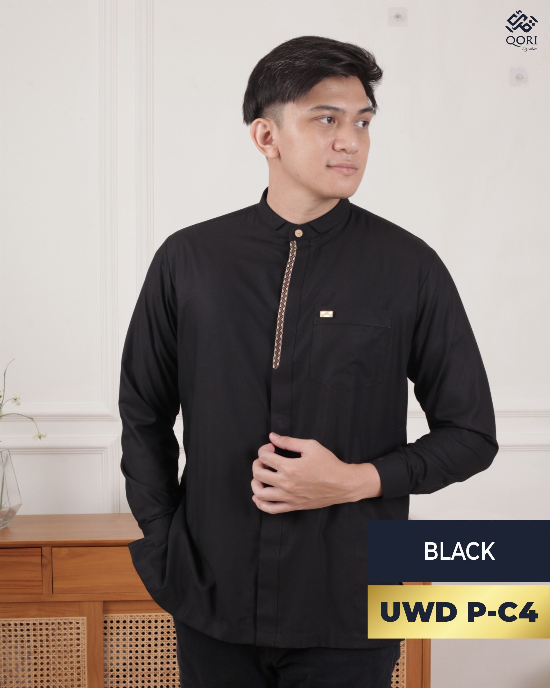 Qori Apparel Signature Uwais Al Qarni Baju Koko Casual (Lengan Panjang) UWD-2