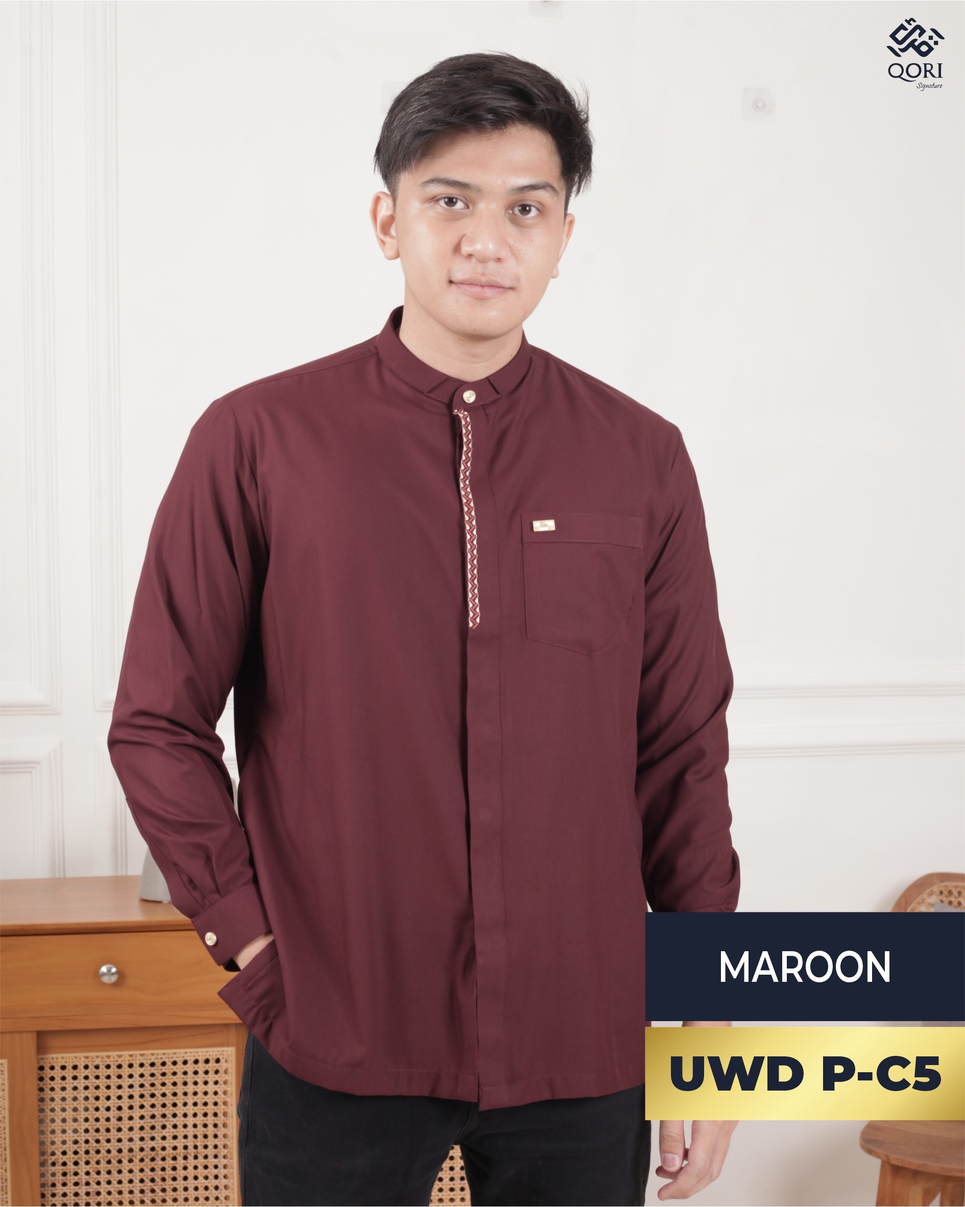 Qori Apparel Signature Uwais Al Qarni Baju Koko Casual (Lengan Panjang) UWD-2