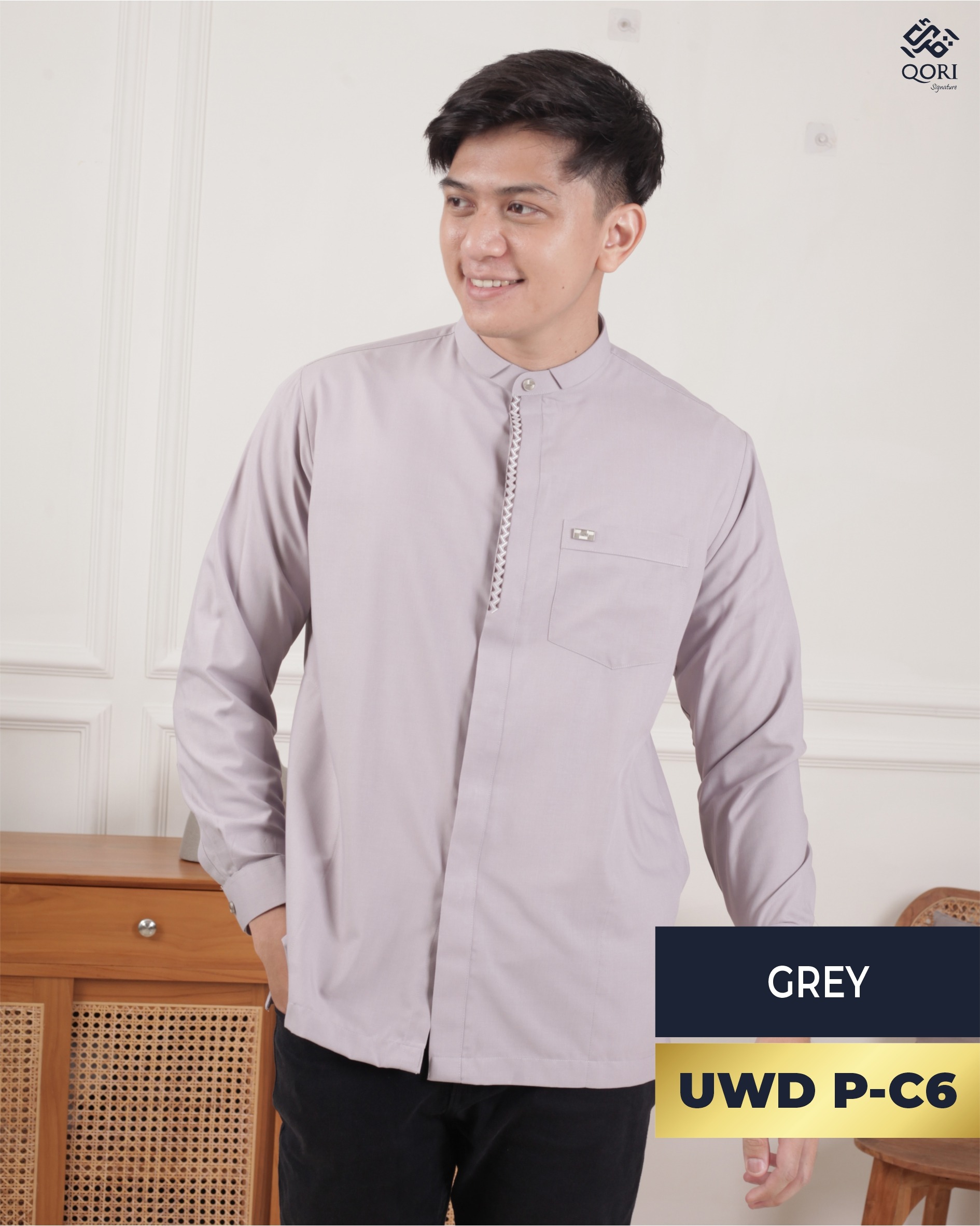 Qori Apparel Signature Uwais Al Qarni Baju Koko Casual (Lengan Panjang) UWD-2
