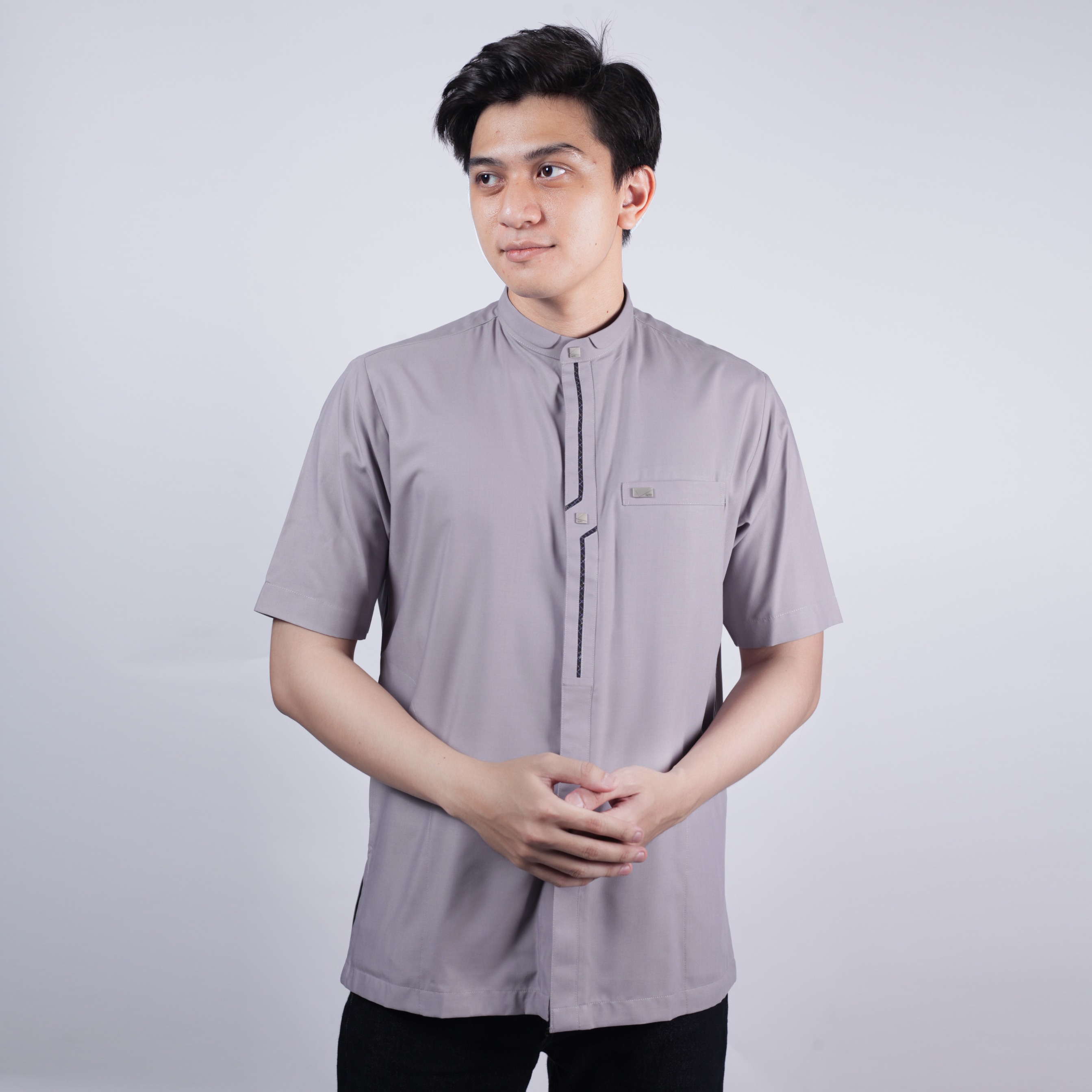 Qori Apparel Signature Wahb bin Sa'ad Baju Koko Pria Lengan Pendek WAH-1