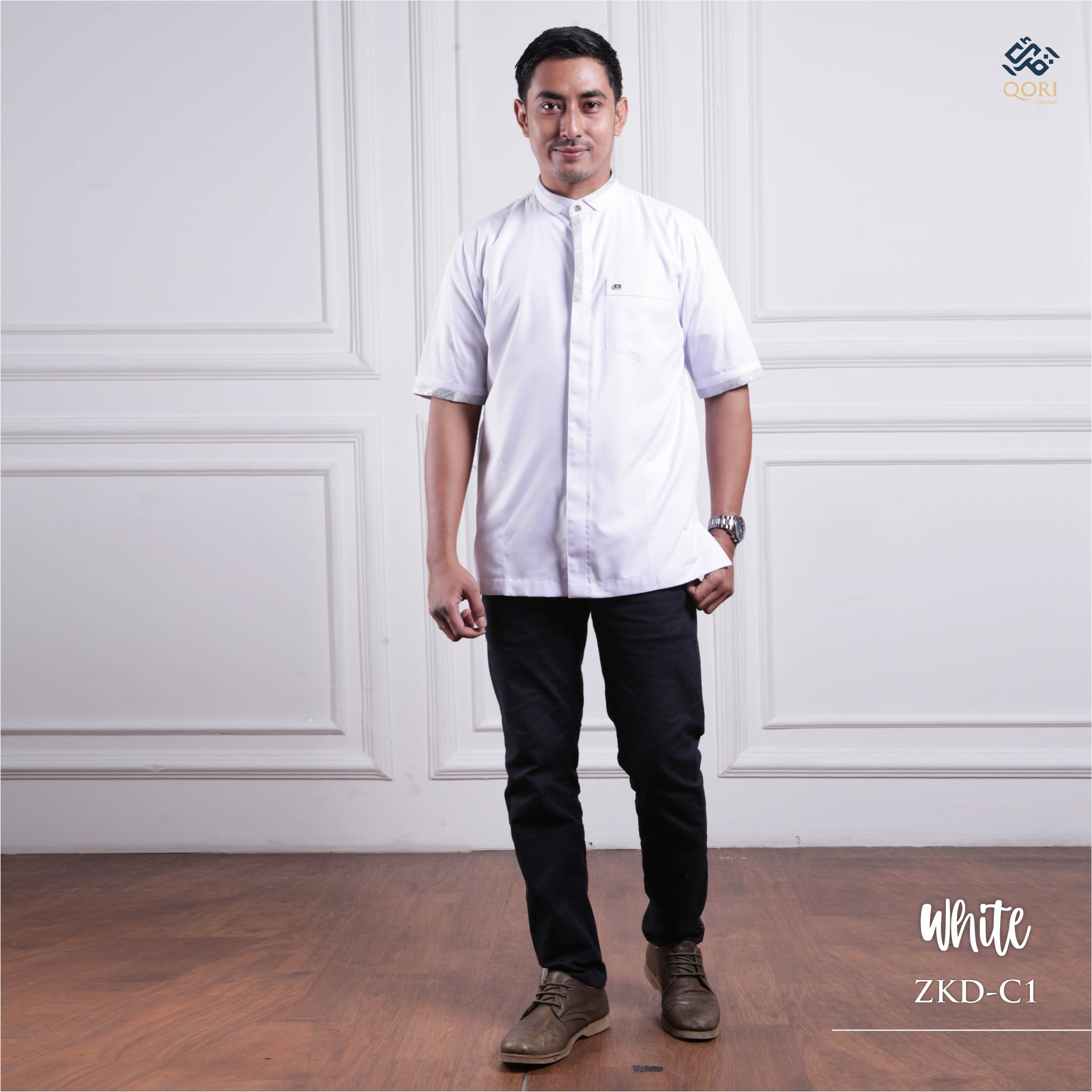 Qori Apparel Signature Zeecka Series Baju Koko Pria (Lengan Pendek) ZKD-1