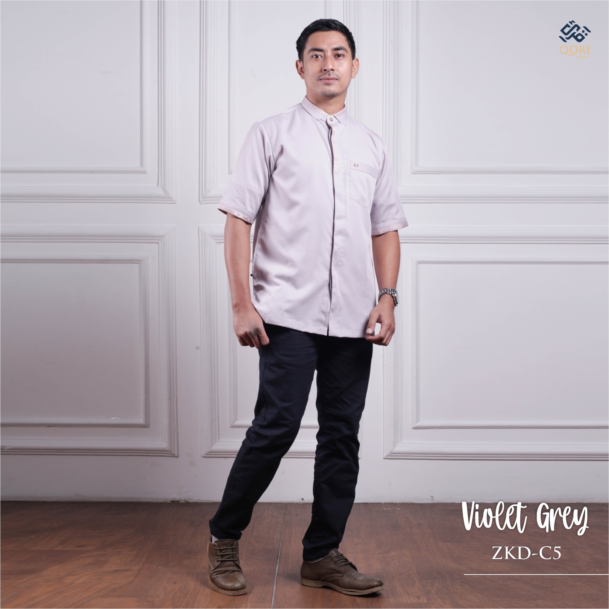 Qori Apparel Signature Zeecka Series Baju Koko Pria (Lengan Pendek) ZKD-1