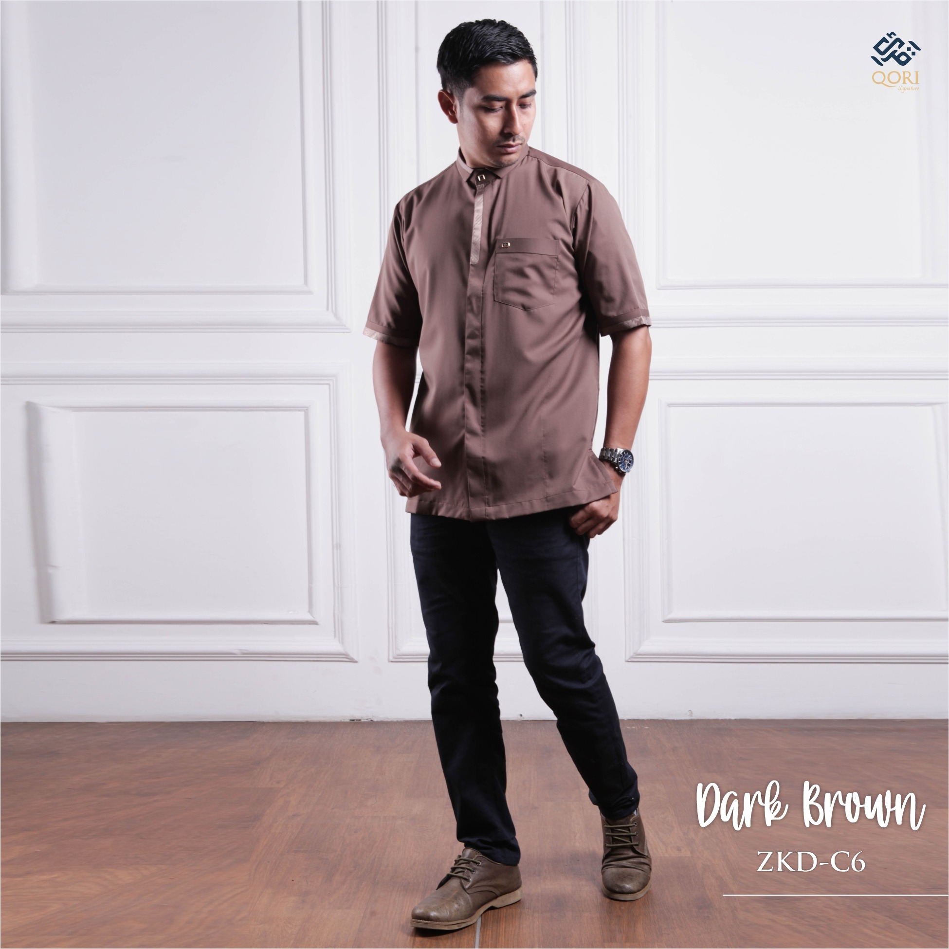Qori Apparel Signature Zeecka Series Baju Koko Pria (Lengan Pendek) ZKD-1