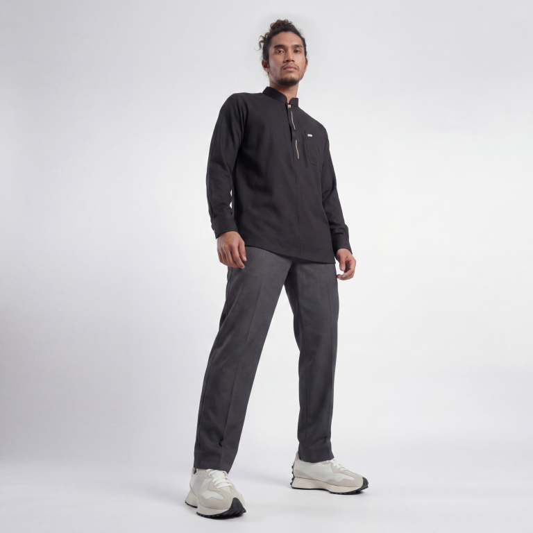 Qori Apparel Signature Fadhalah bin 'Ubaid al-Ausi Kemeja Koko Casual Lengan Panjang FAD-2