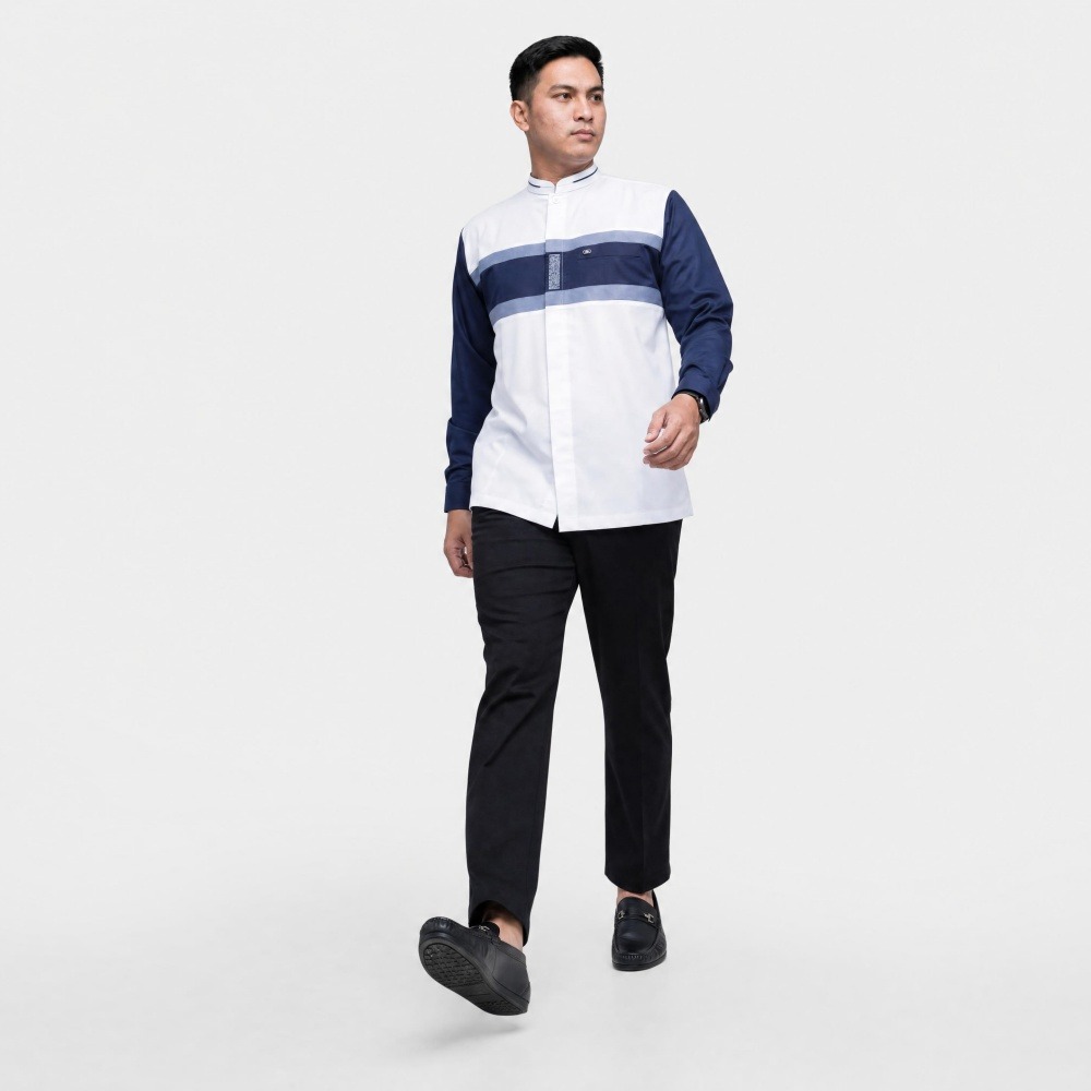 Qori Apparel Reguler Ayassy bin Abi Rabi'ah Kemeja Koko Casual Lengan Panjang AYY-2