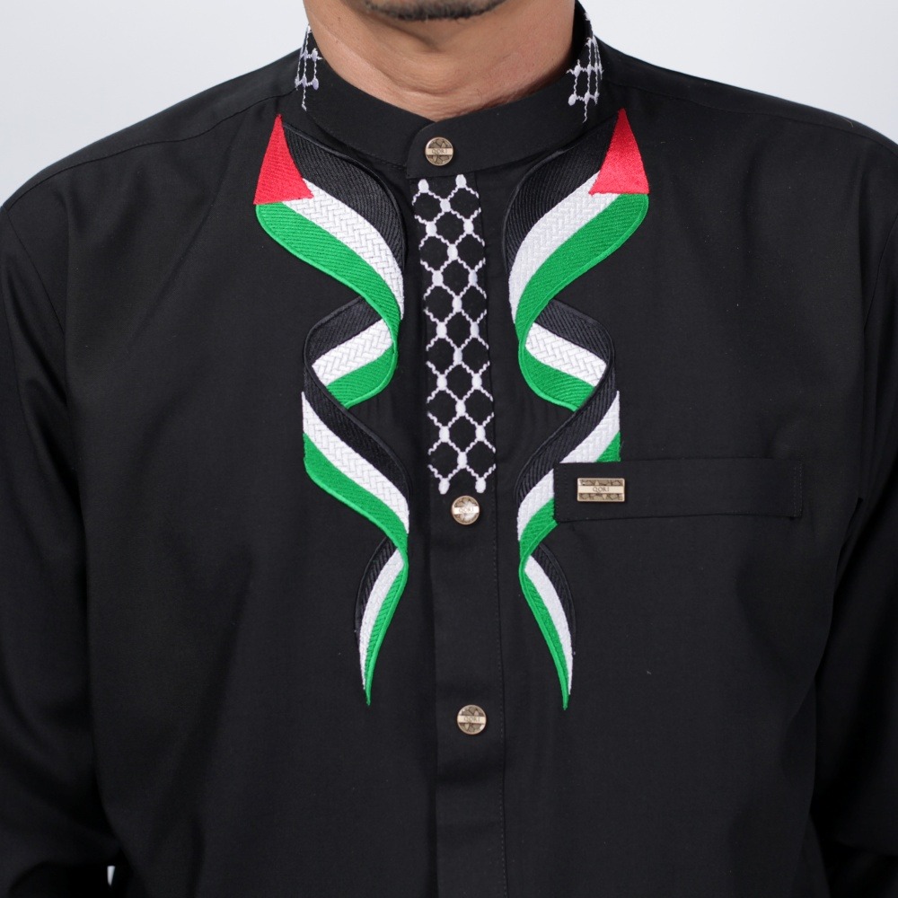 Qori Apparel Kemeja Koko Pria Ustadz Zacky Mirza Lengan Panjang UZM-2