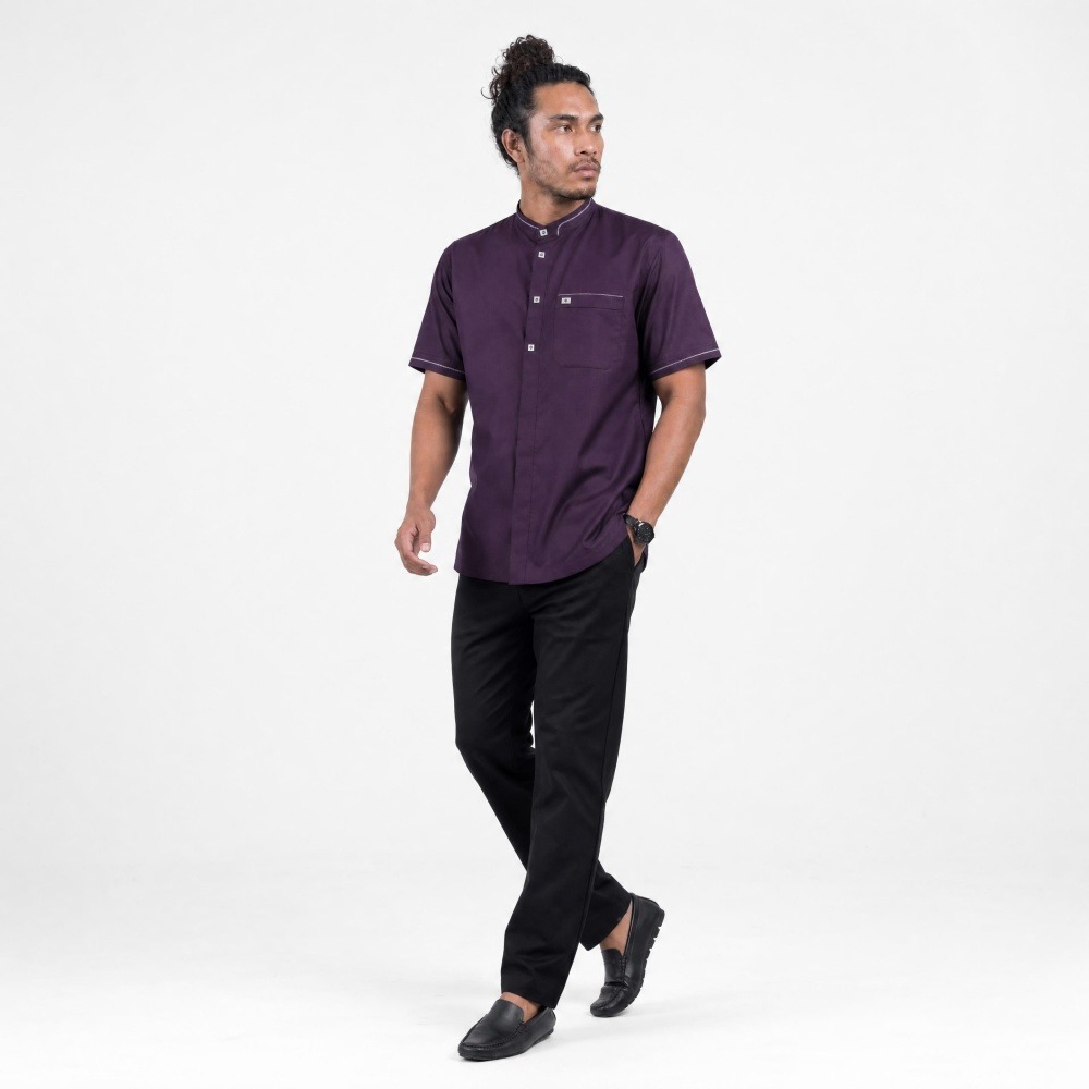 Qoriapparel Signature Sa'ad Kemeja Koko Lengan Pendek SSA-1