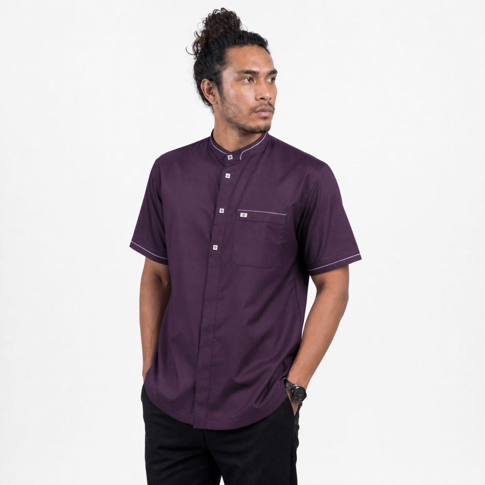 Qoriapparel Signature Sa'ad Kemeja Koko Lengan Pendek SSA-1