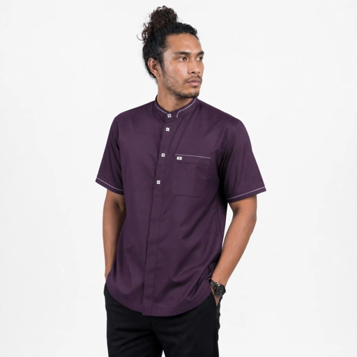 Qoriapparel Signature Sa'ad Kemeja Koko Lengan Pendek SSA-1
