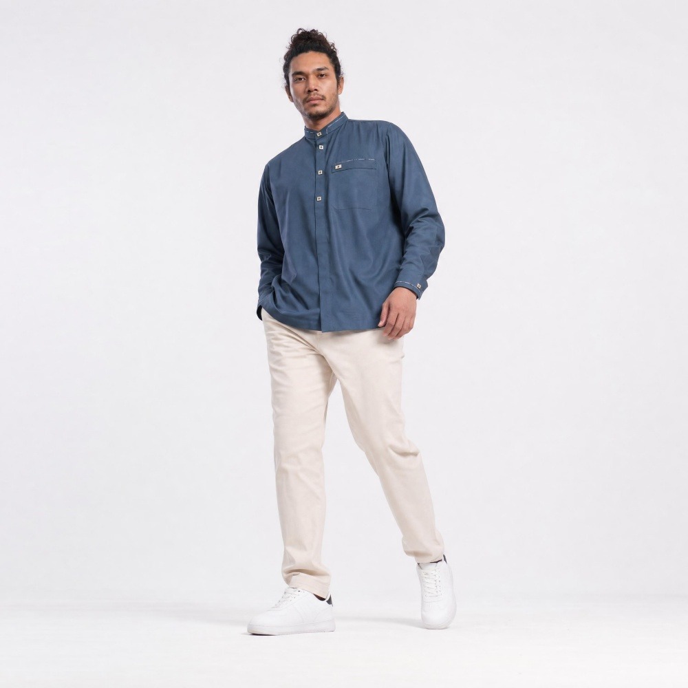 Qoriapparel Signature Sa'ad Kemeja Koko Lengan Panjang SSA-2