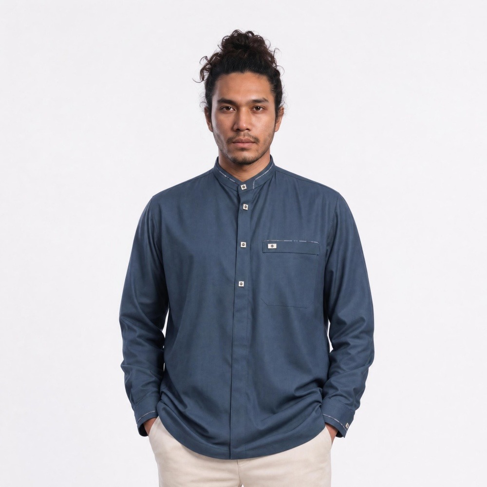 Qoriapparel Signature Sa'ad Kemeja Koko Lengan Panjang SSA-2