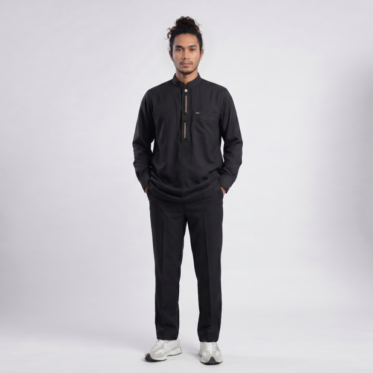 Qori Apparel Signature Fadhalah bin 'Ubaid al-Ausi Kemeja Koko Casual Lengan Panjang FAD-2