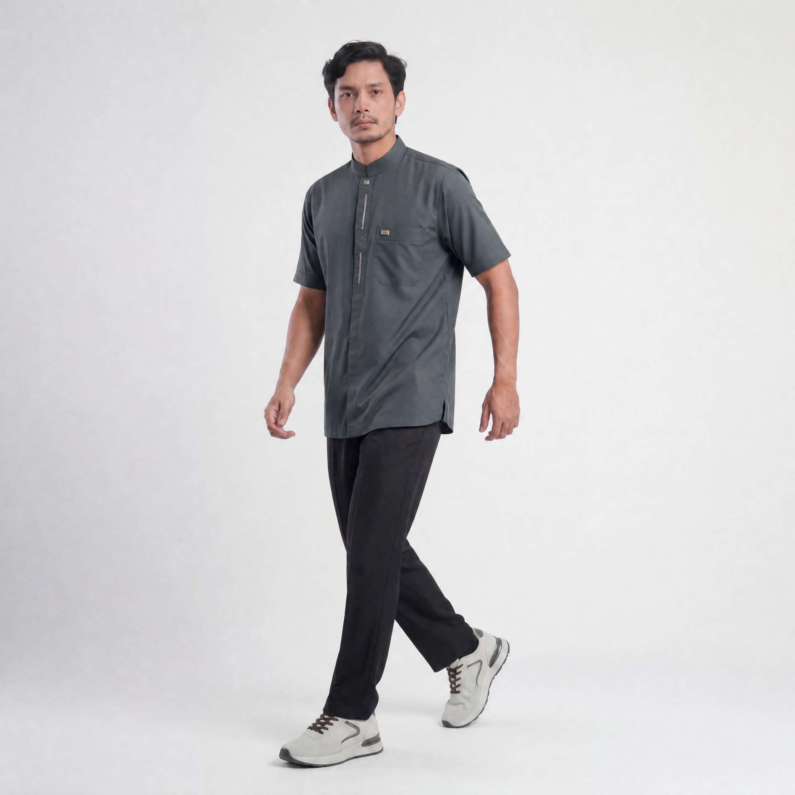 Qori Apparel Signature Fadhalah bin 'Ubaid al-Ausi Kemeja Koko Casual Lengan Pendek FAD-1