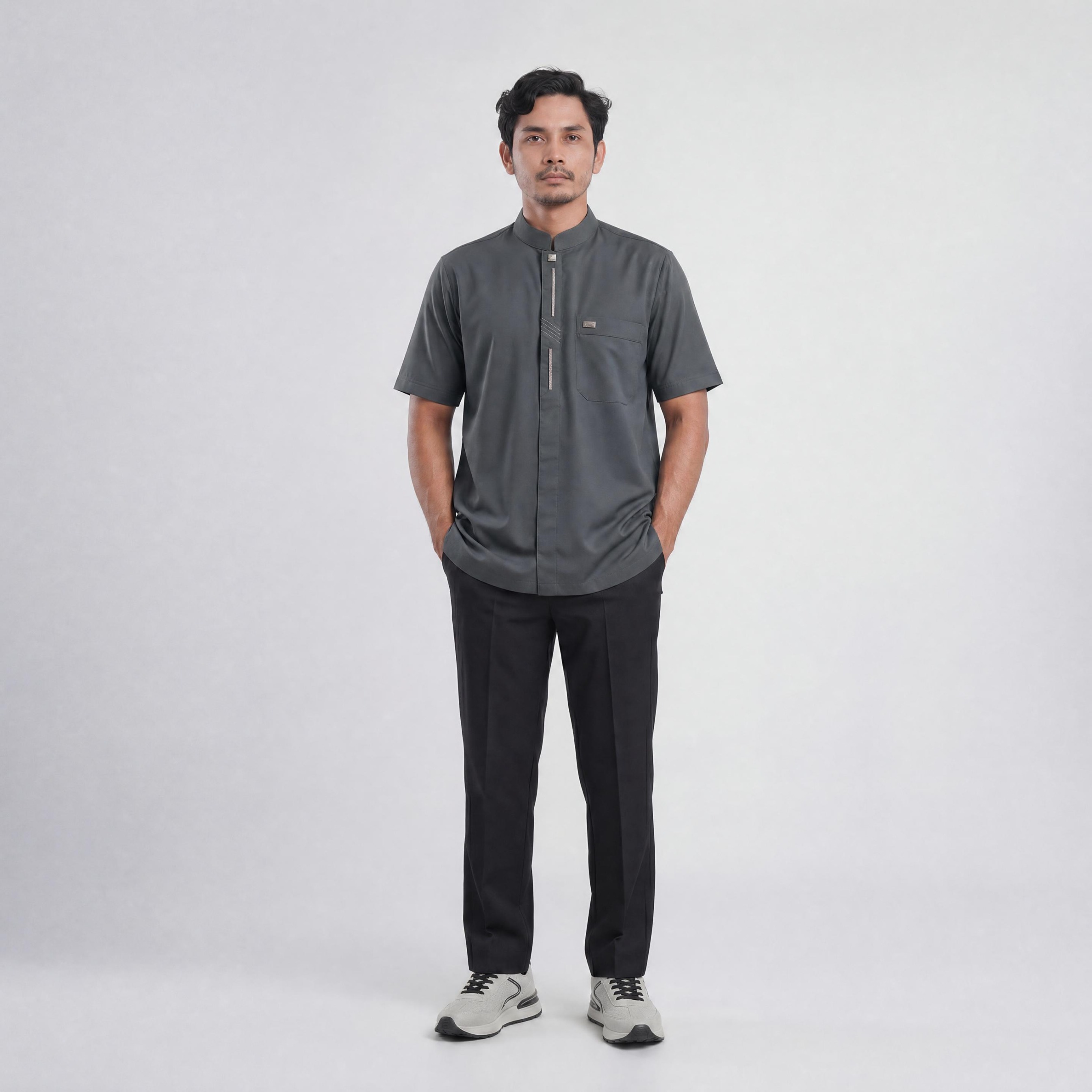 Qori Apparel Signature Fadhalah bin 'Ubaid al-Ausi Kemeja Koko Casual Lengan Pendek FAD-1