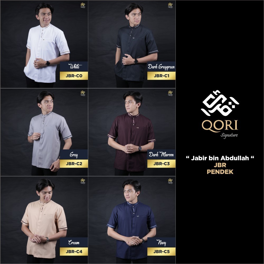 Qori Apparel Signature Jabir Kemeja Koko Lengan Pendek JBR-1