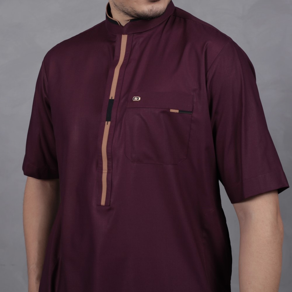 Qori Apparel Baju Koko Kurta Abu Lubabah Al Anshari (Lengan Pendek) LUB-1
