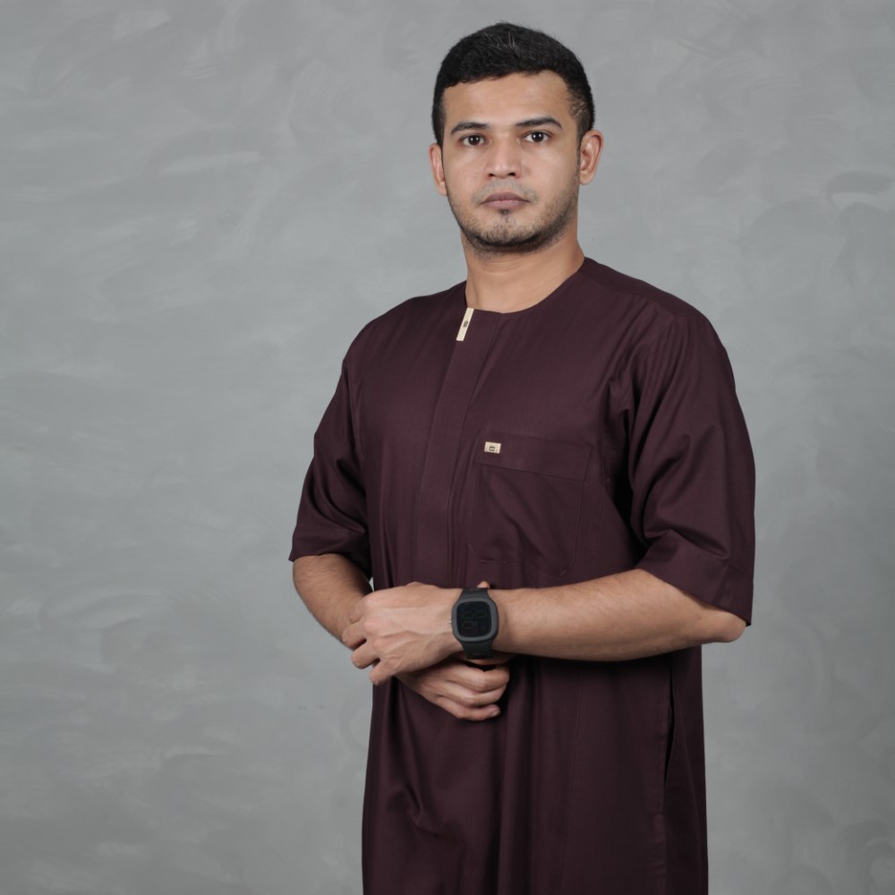 Qori Apparel Jubah Gamis Dewasa Omany Amar bin Yasar Lengan Pendek AMA-1
