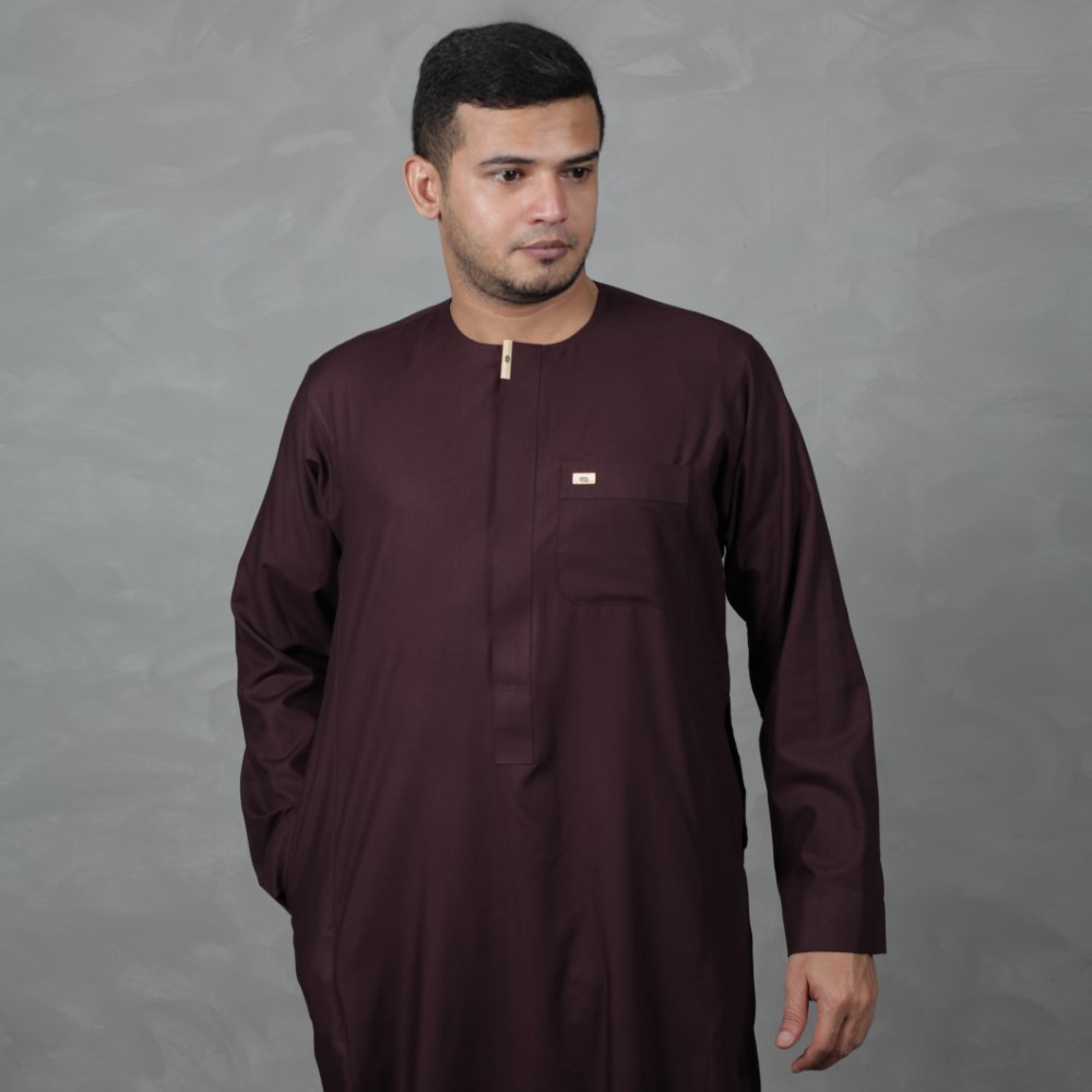 Qori Apparel Jubah Gamis Dewasa Omany Premium Amar bin Yasar Lengan Panjang AMA-2
